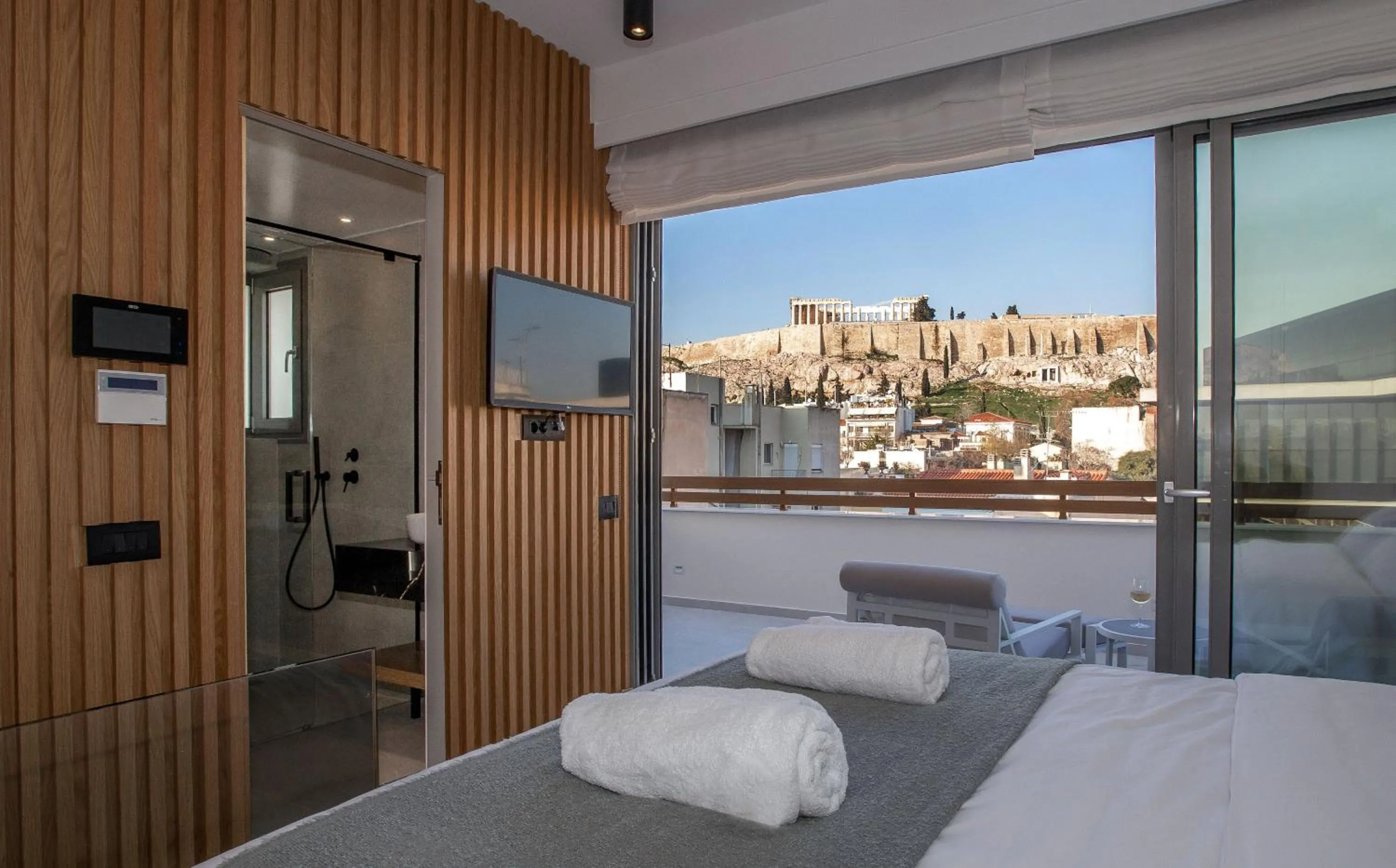 Bedroom, Bed in Acropolis Golden Suites by GHH