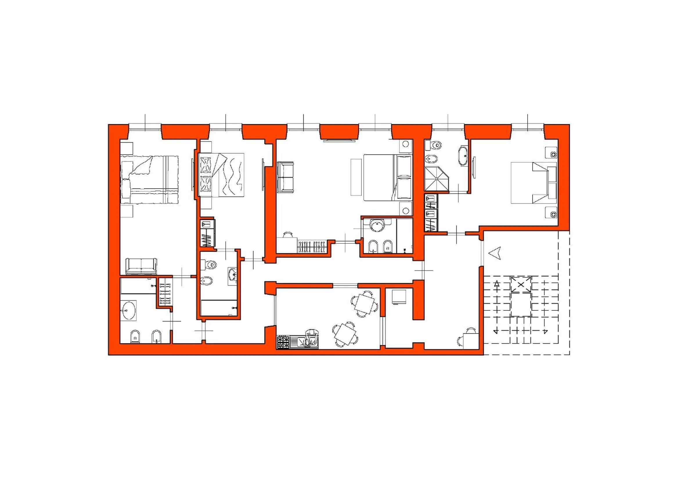 Floor plan in Suite nel Largo