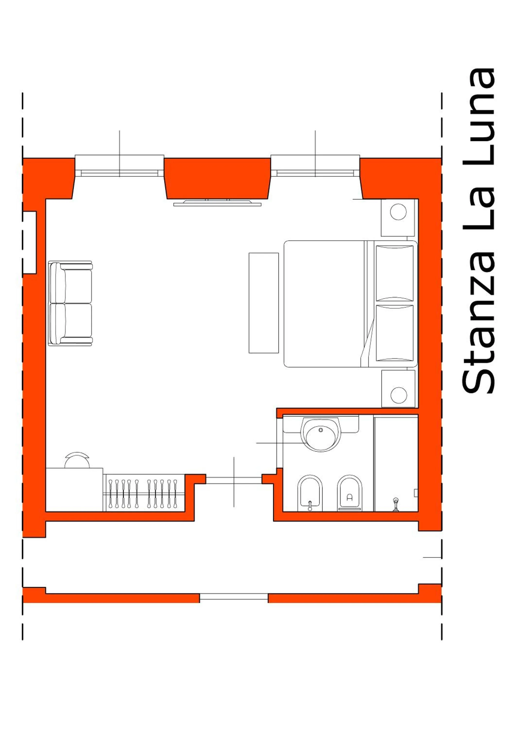 Floor plan in Suite nel Largo