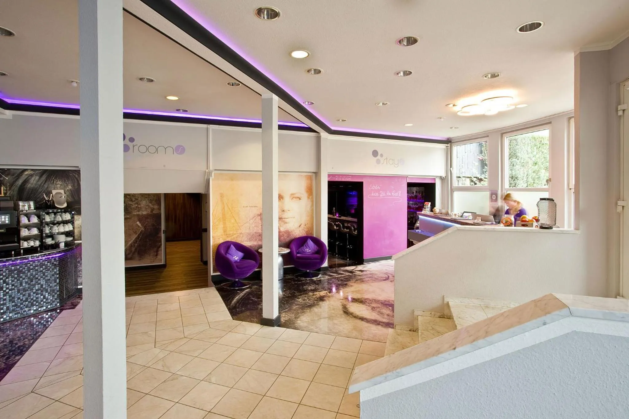 Lobby or reception in PLAZA INN stays design Dortmund