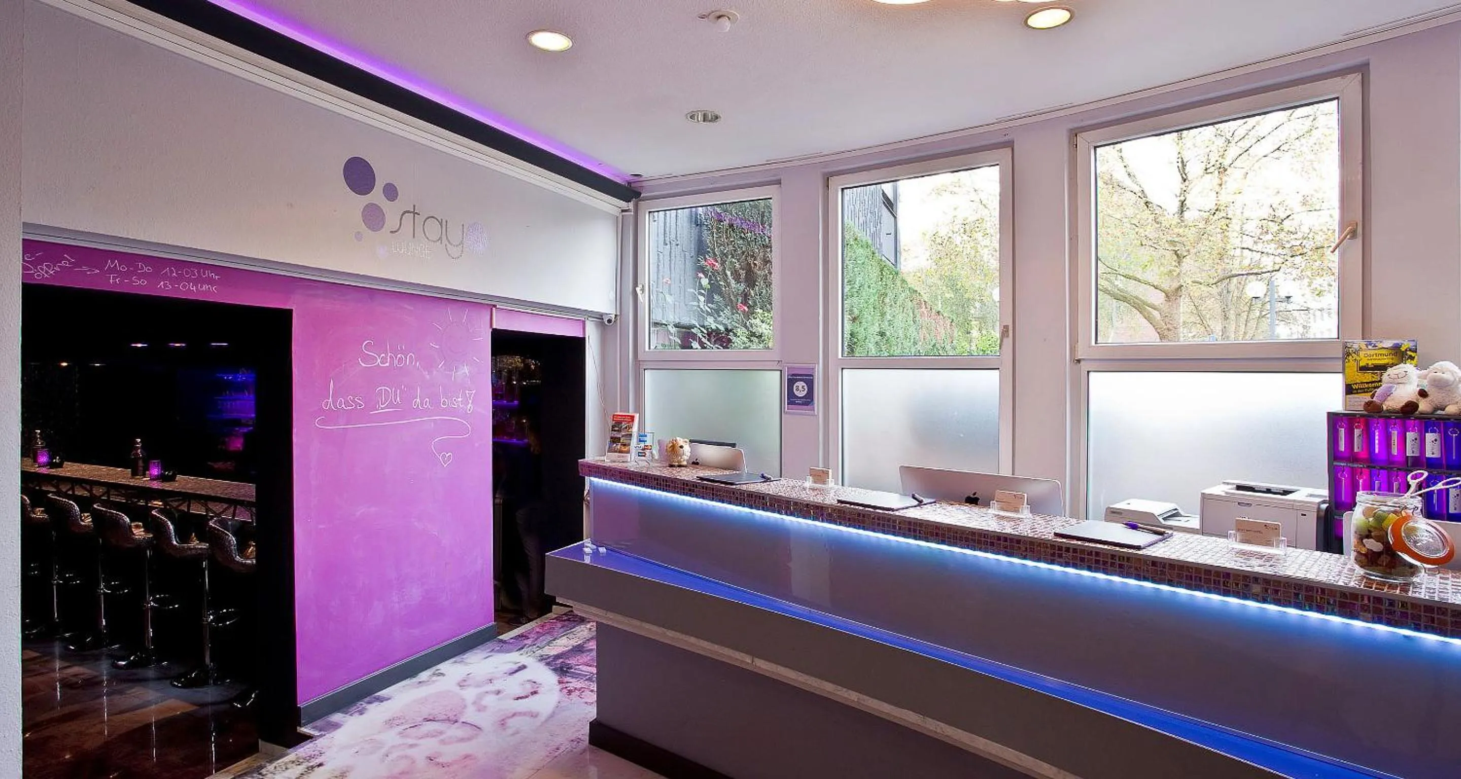 Lobby or reception in PLAZA INN stays design Dortmund