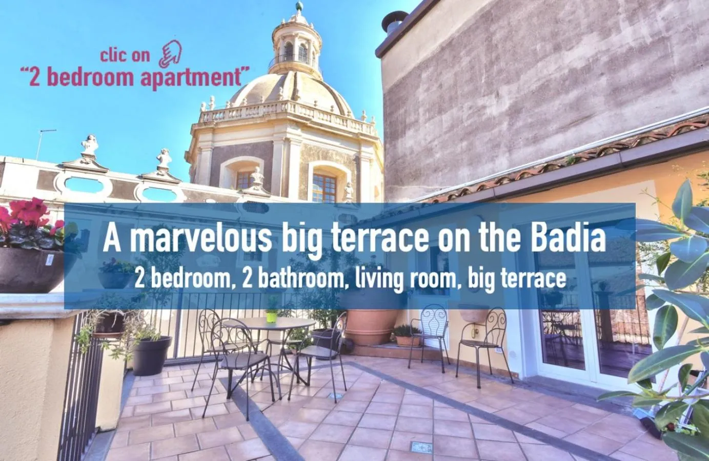 Text overlay in Badia Apartment