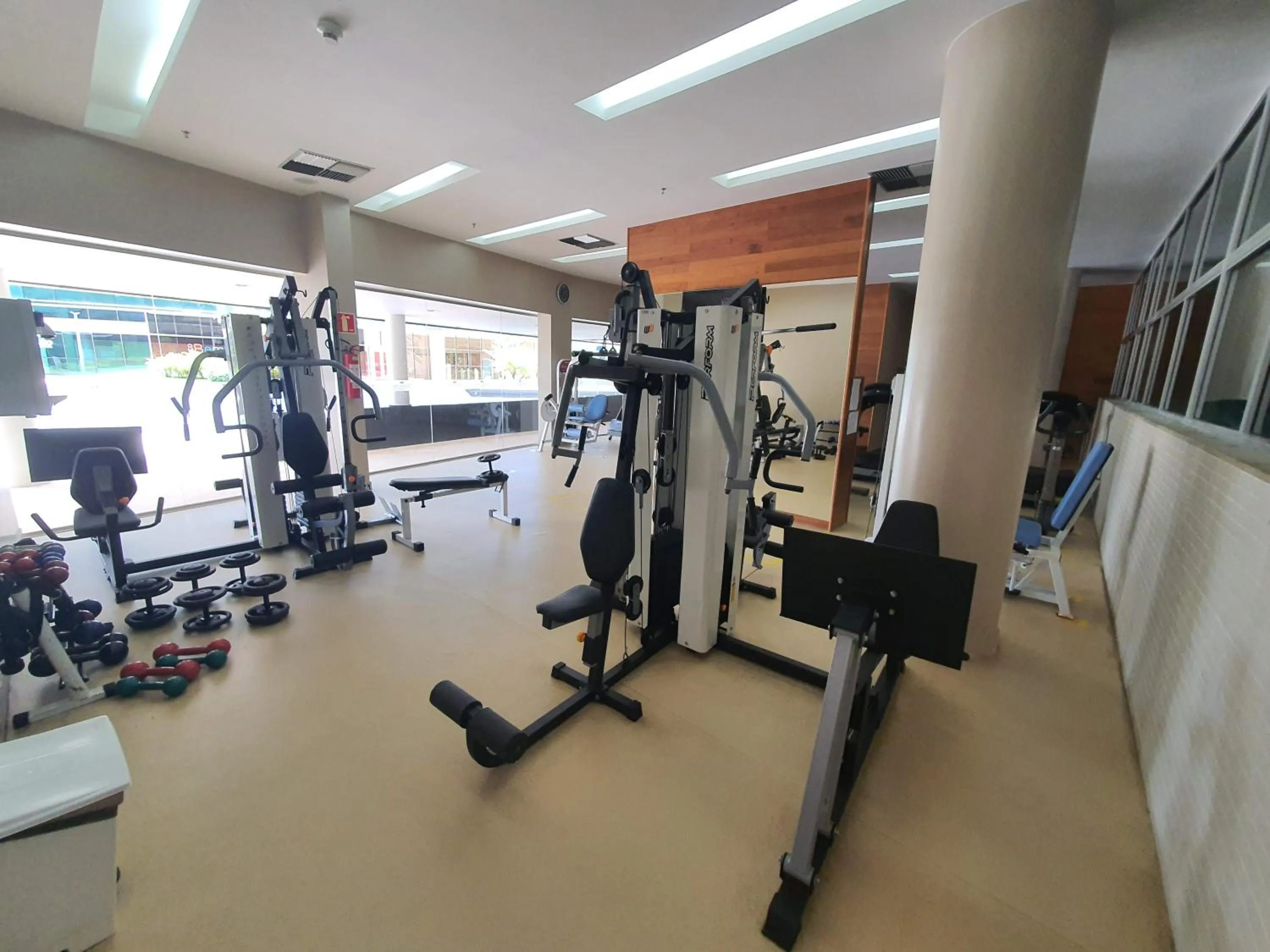 Fitness centre/facilities in Flat Vision Executivo Premium By Rei dos Flats