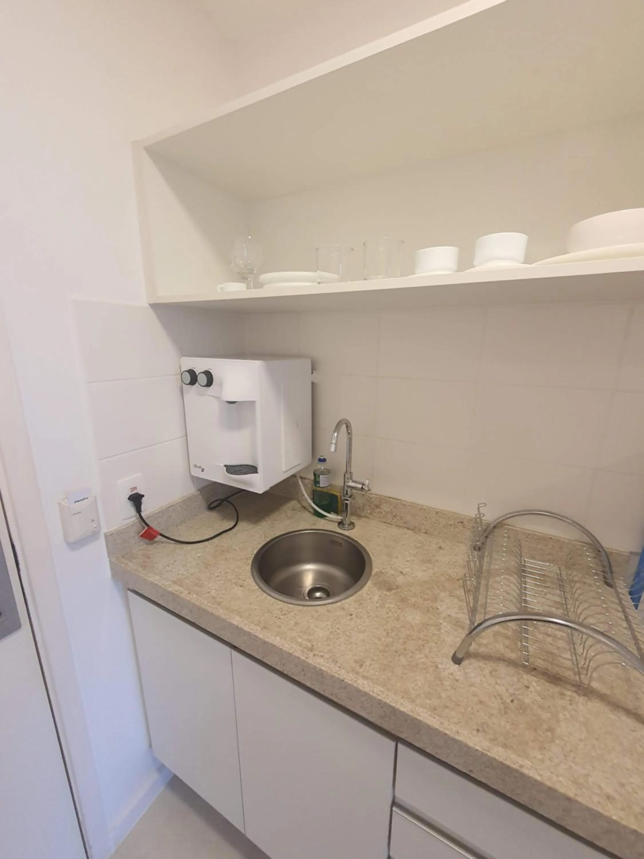 Kitchen or kitchenette in Flat Vision Executivo Premium By Rei dos Flats