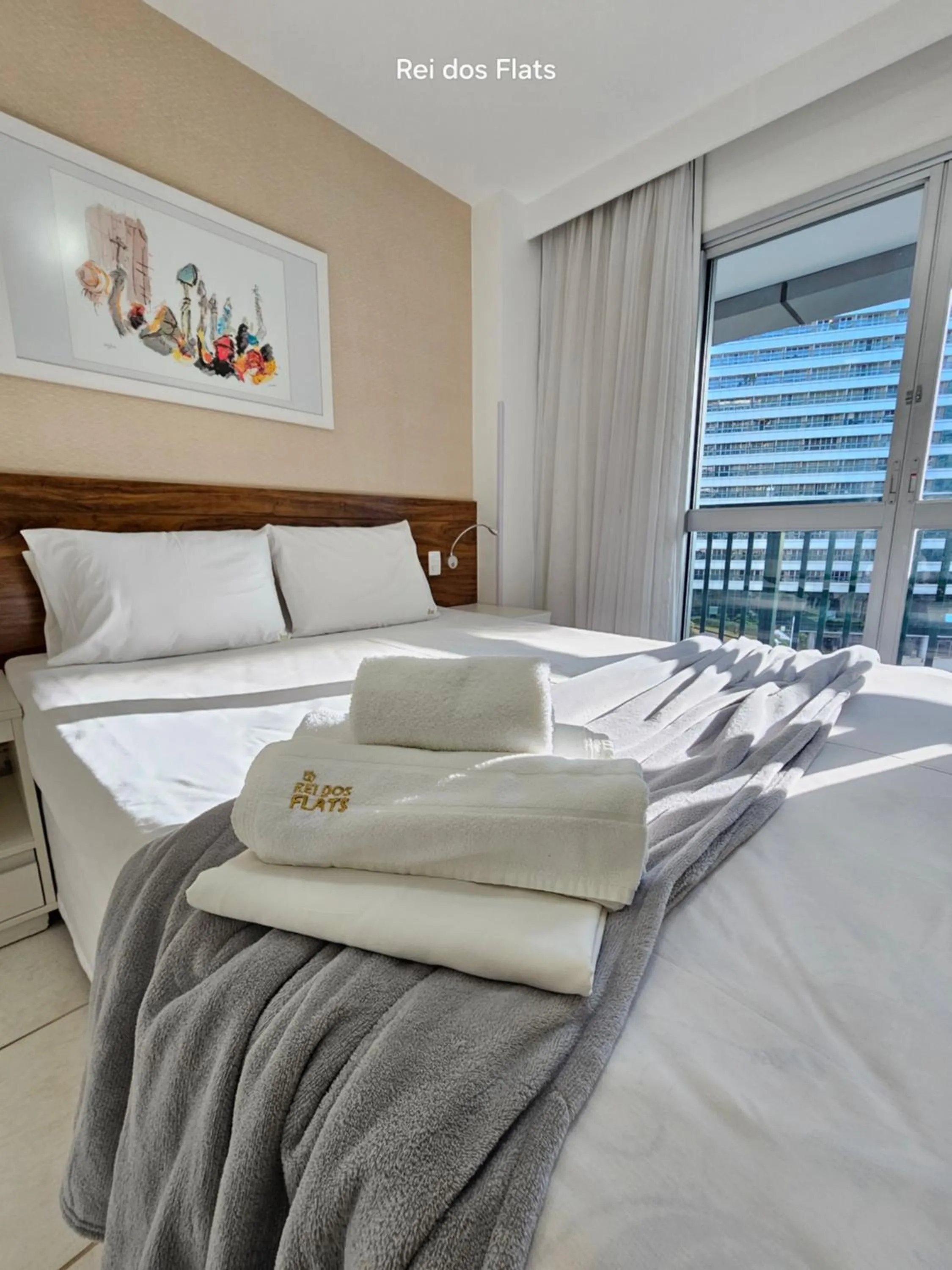 Photo of the whole room, Bed in Flat Vision Executivo Premium By Rei dos Flats