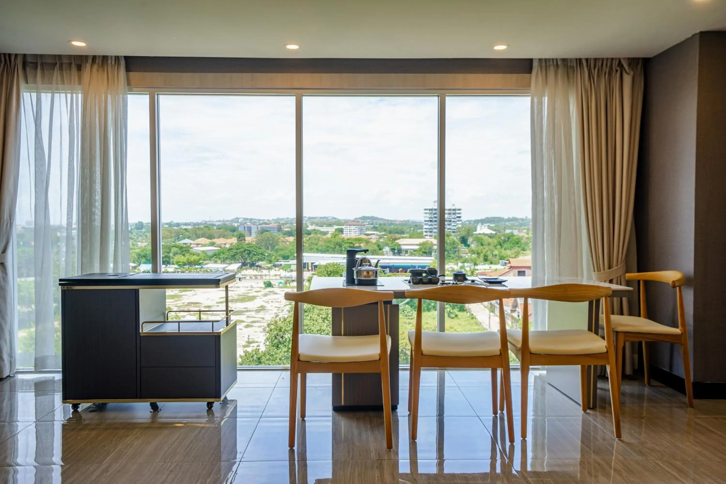 Seating area in HT9 Hotel