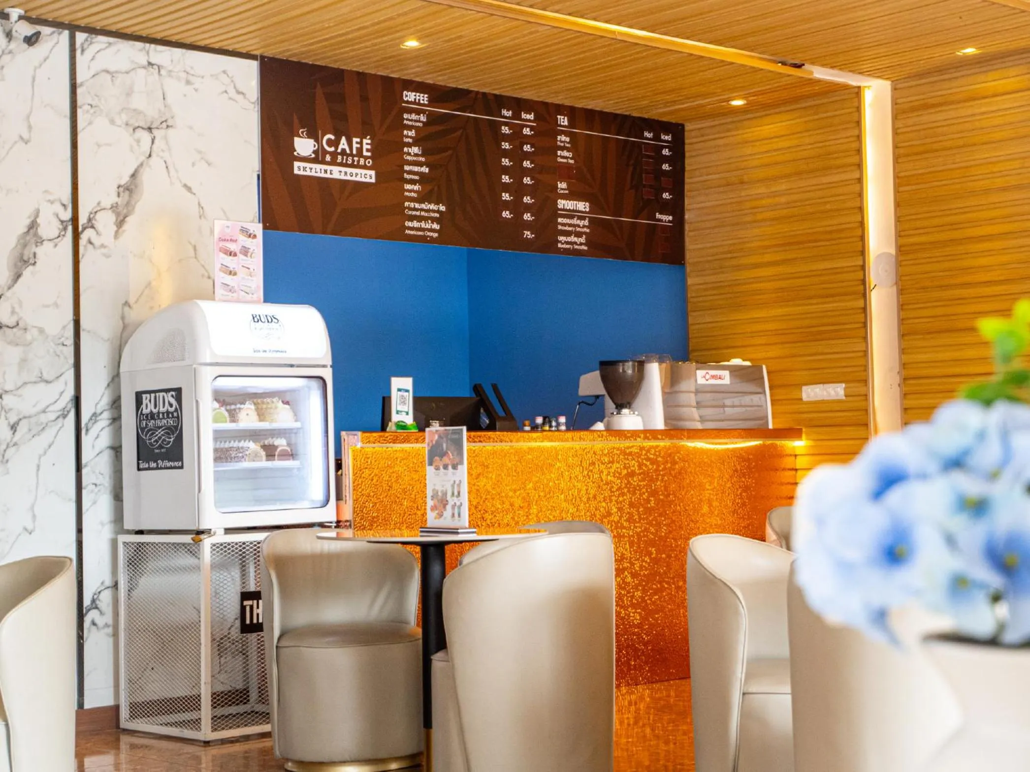 Seating area in HT9 Hotel