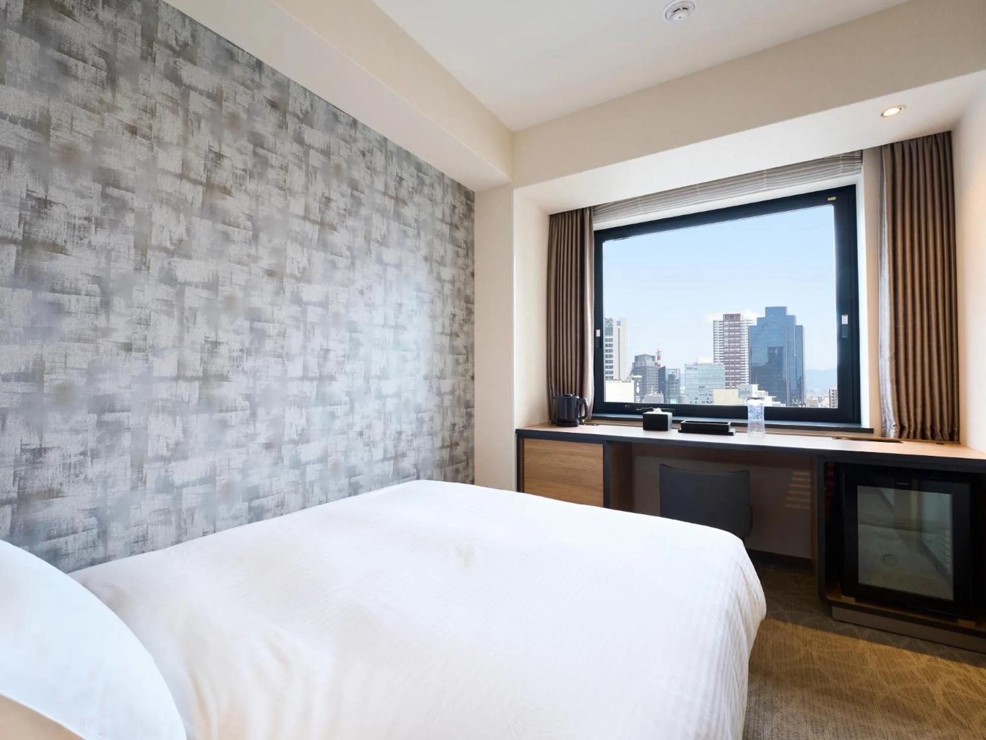 Photo of the whole room, Bed in Hotel Elcient Osaka Umeda