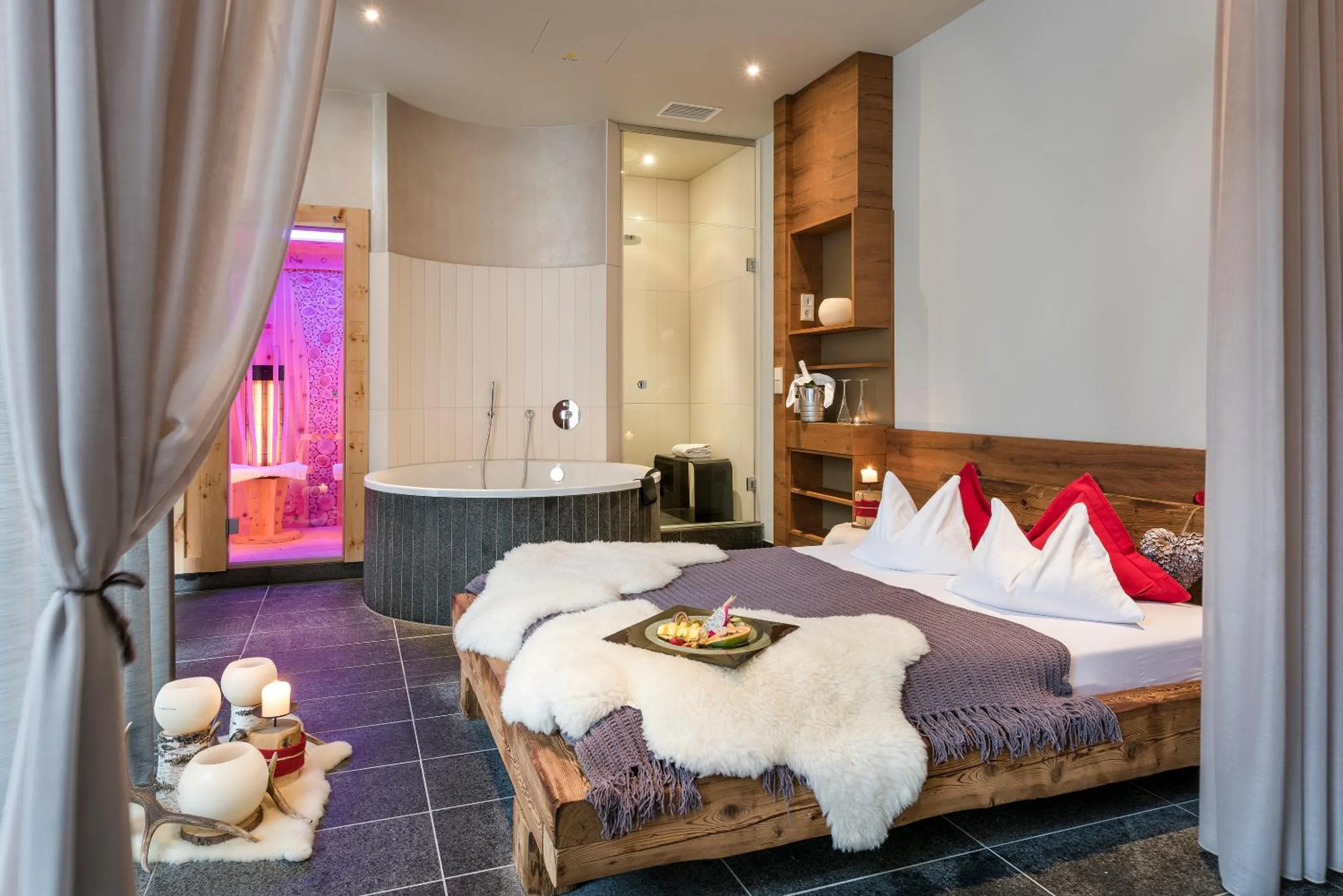 Spa and wellness centre/facilities, Bed in Hotel Das Rübezahl