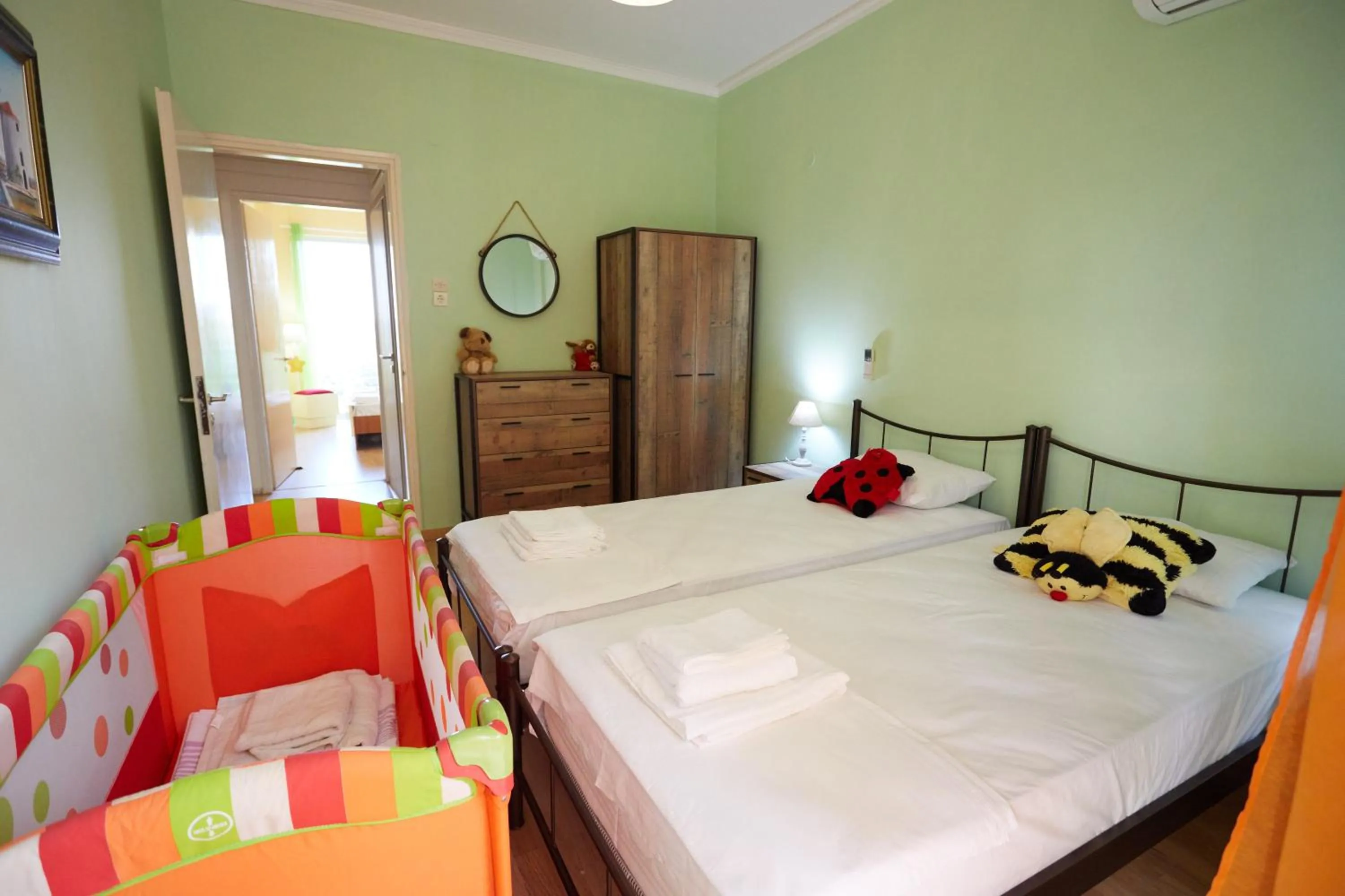 Bed in Karfas sea view apartment