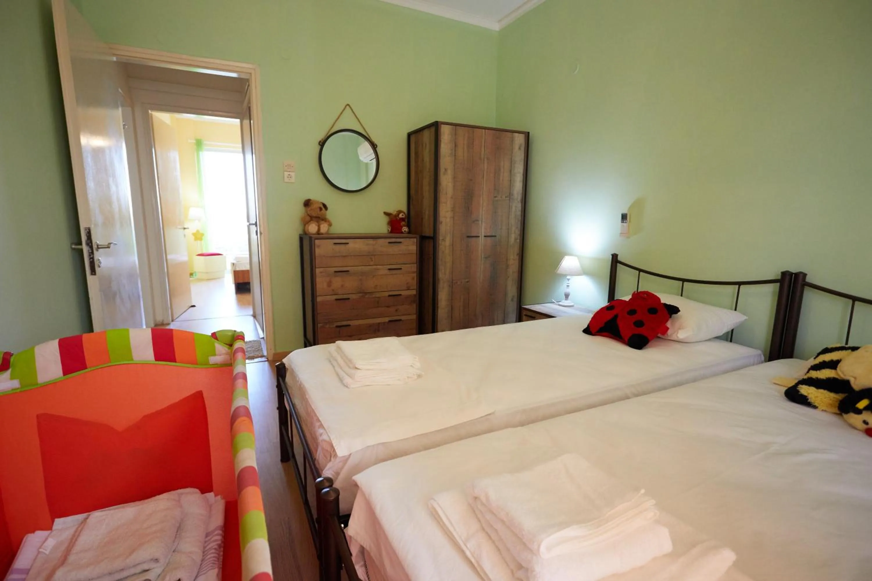 Bed in Karfas sea view apartment