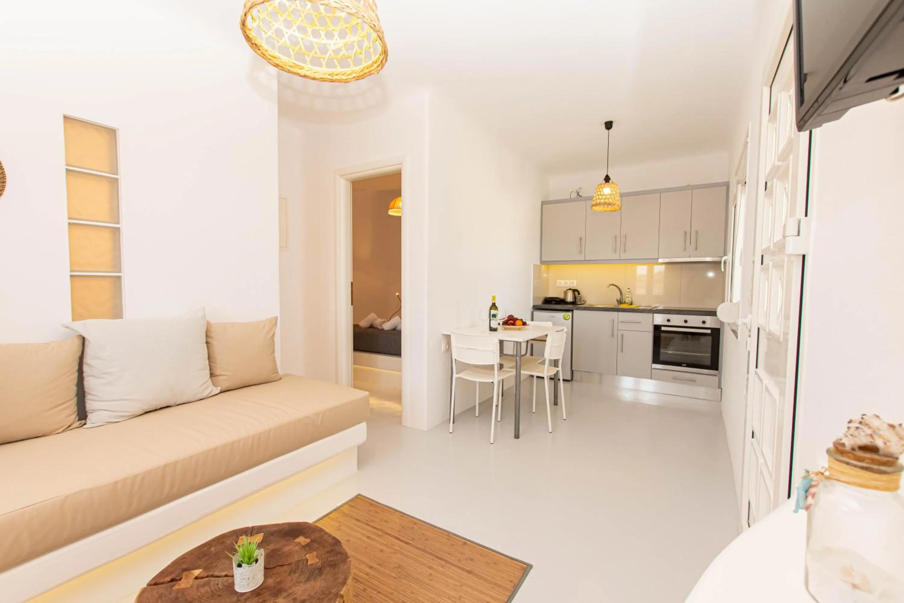 Kitchen or kitchenette in Overview Mykonos Apartments