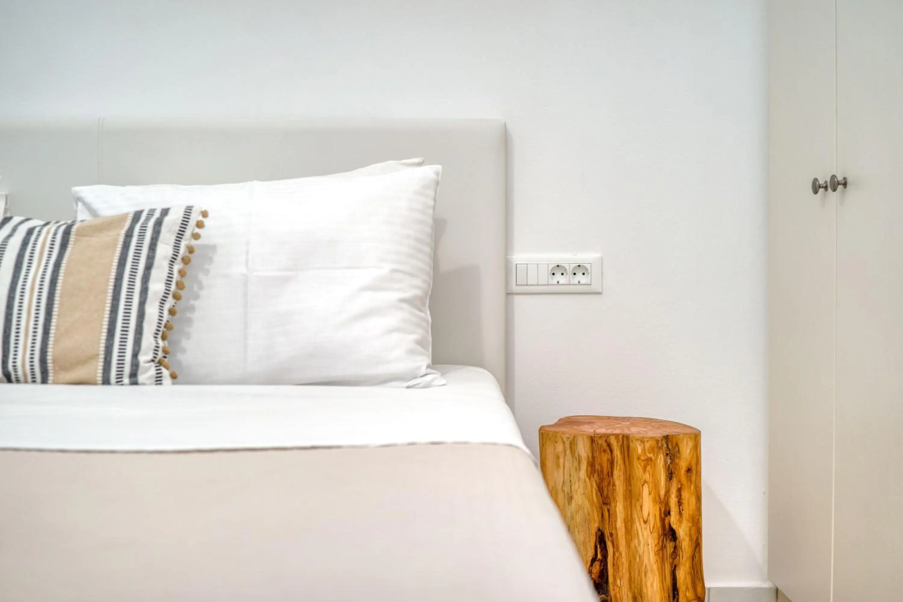 Bedroom in Overview Mykonos Apartments