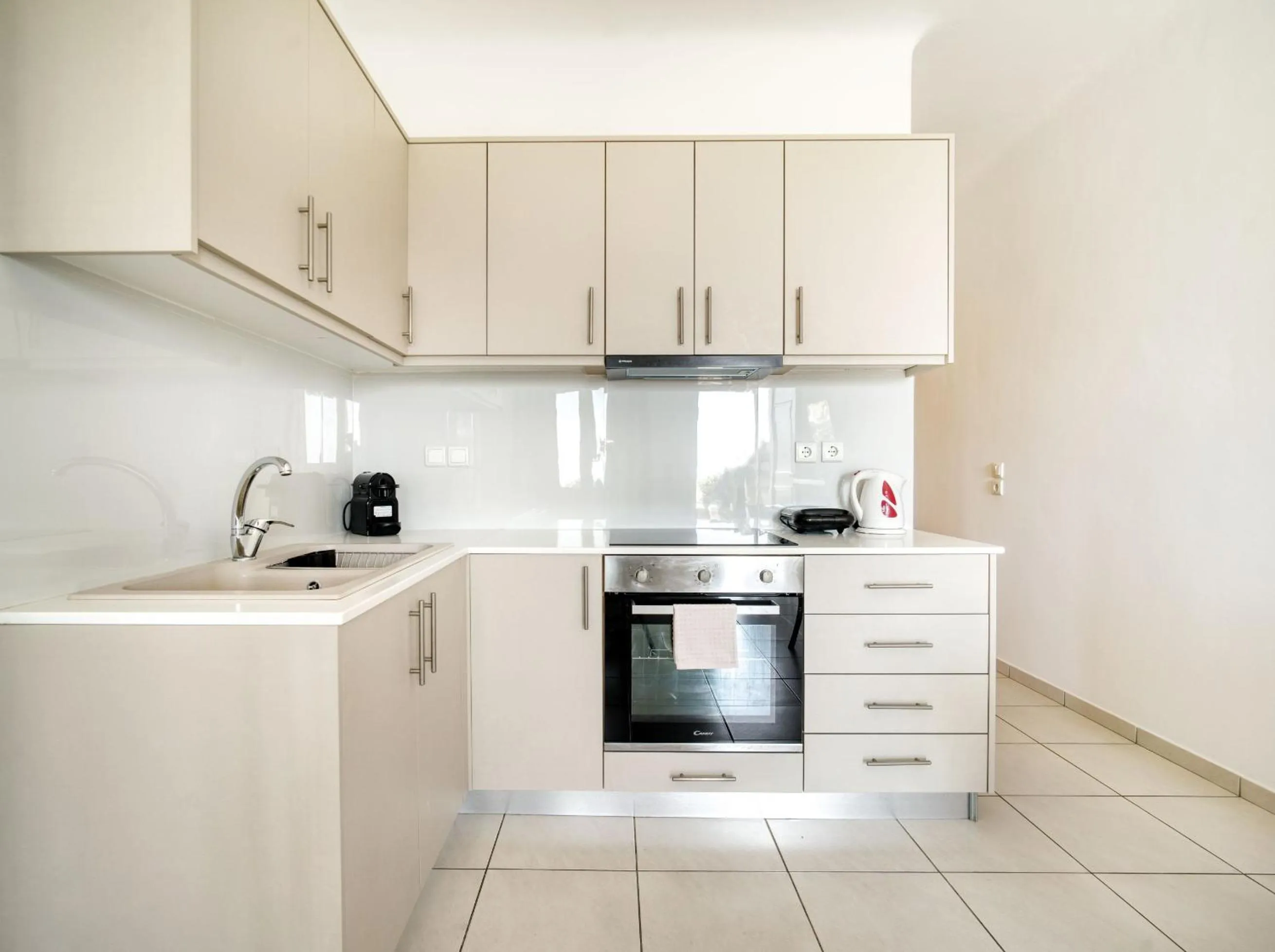 Kitchen or kitchenette in Overview Mykonos Apartments