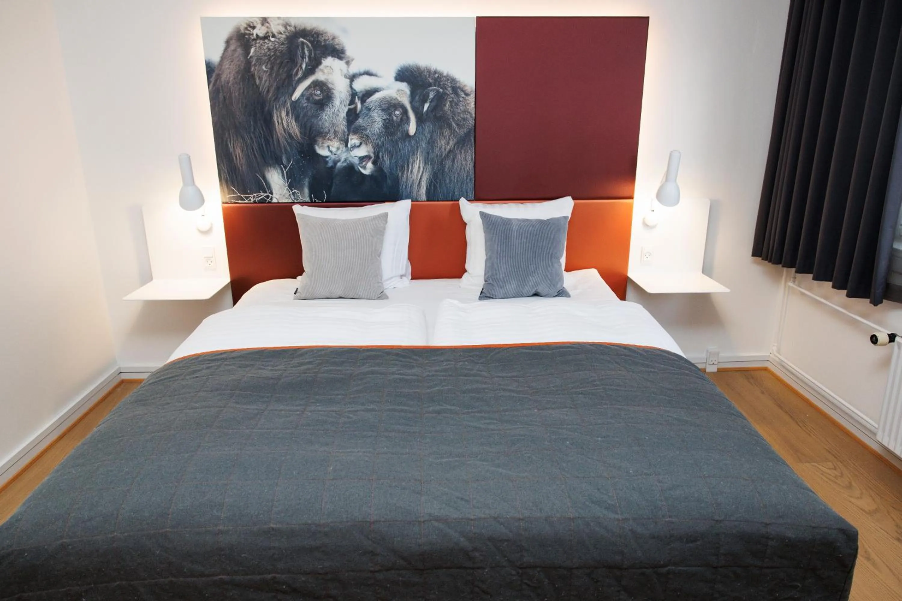 Bed in Hotel Hans Egede