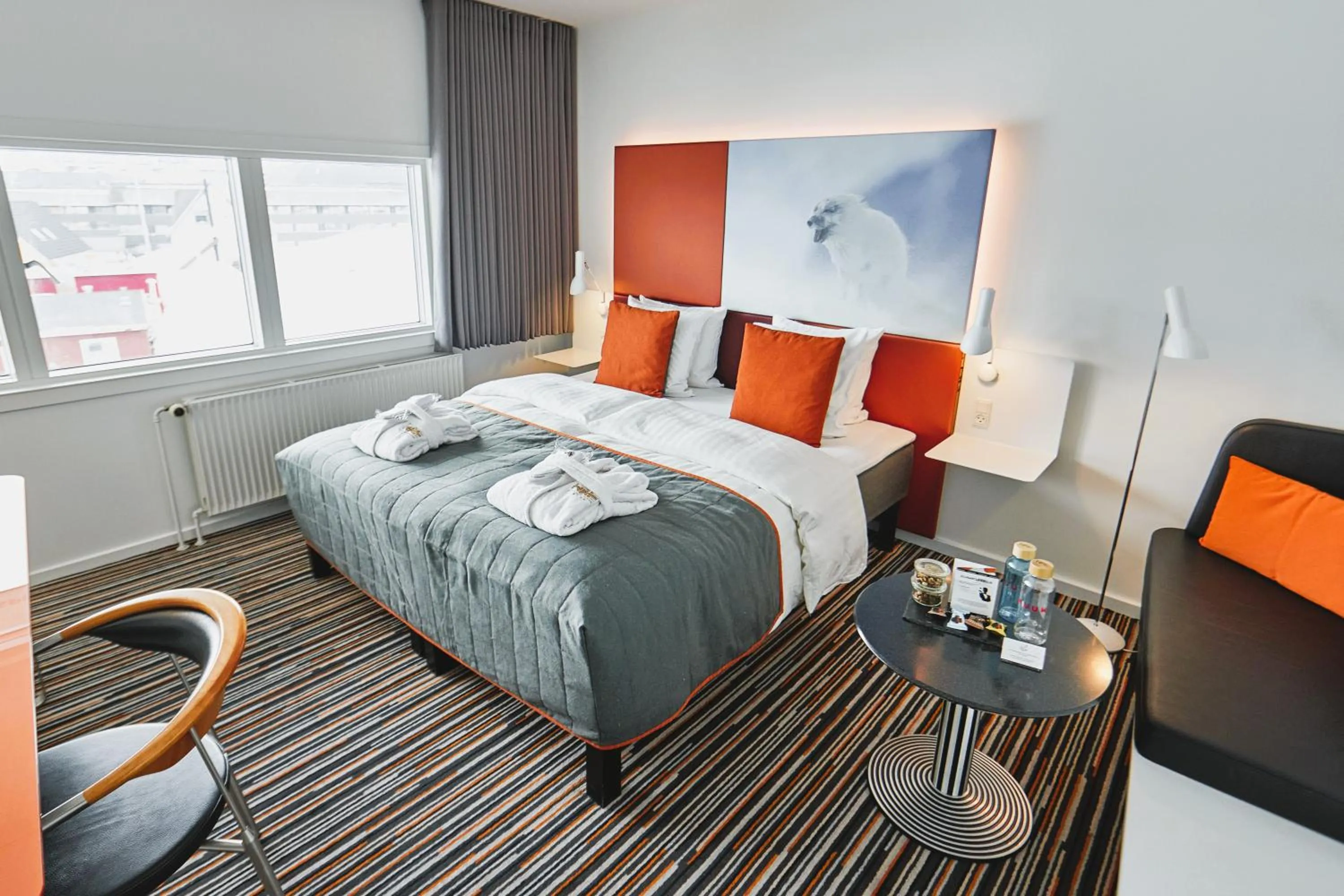 Bed in Hotel Hans Egede