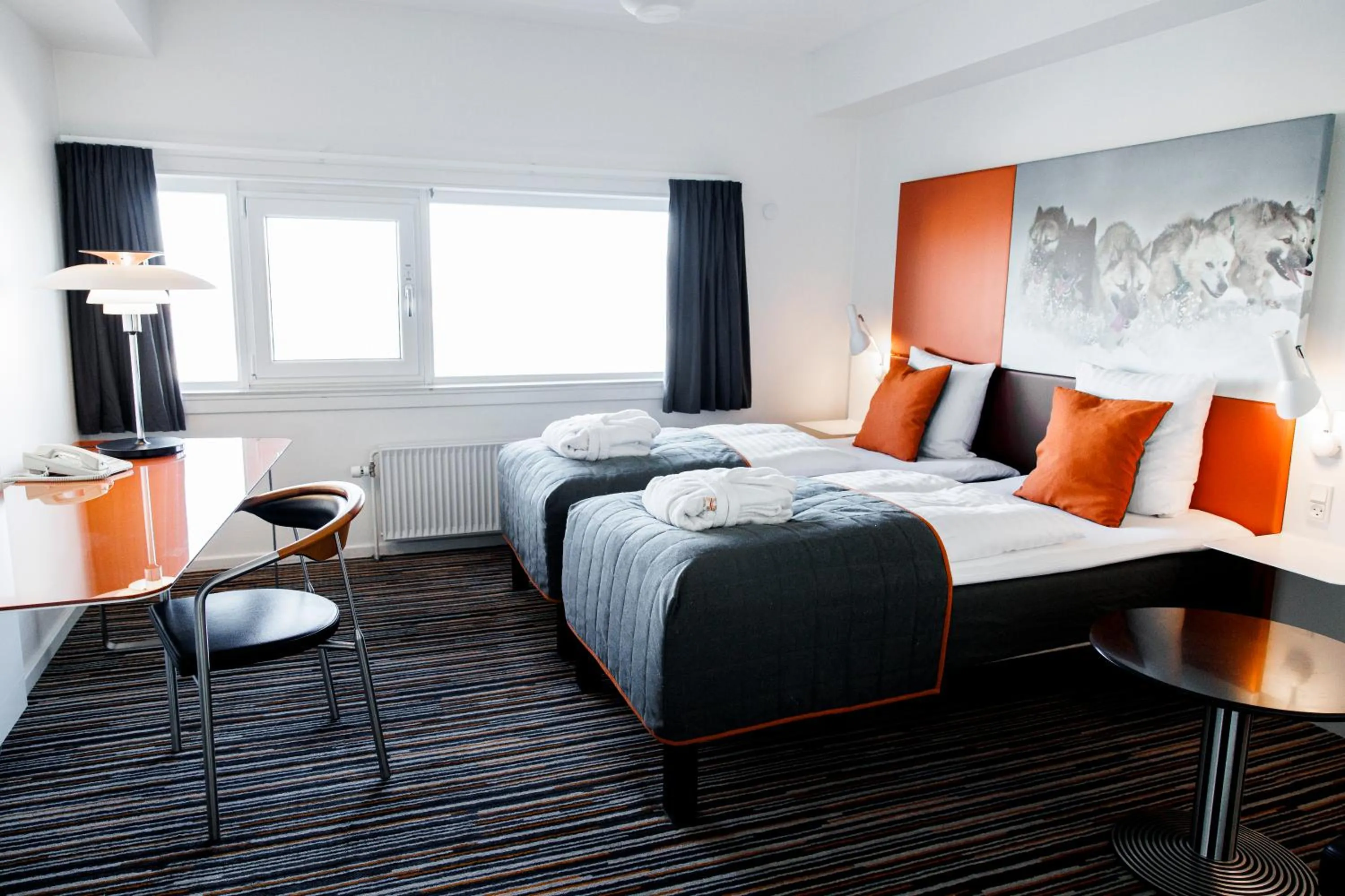 Bed in Hotel Hans Egede