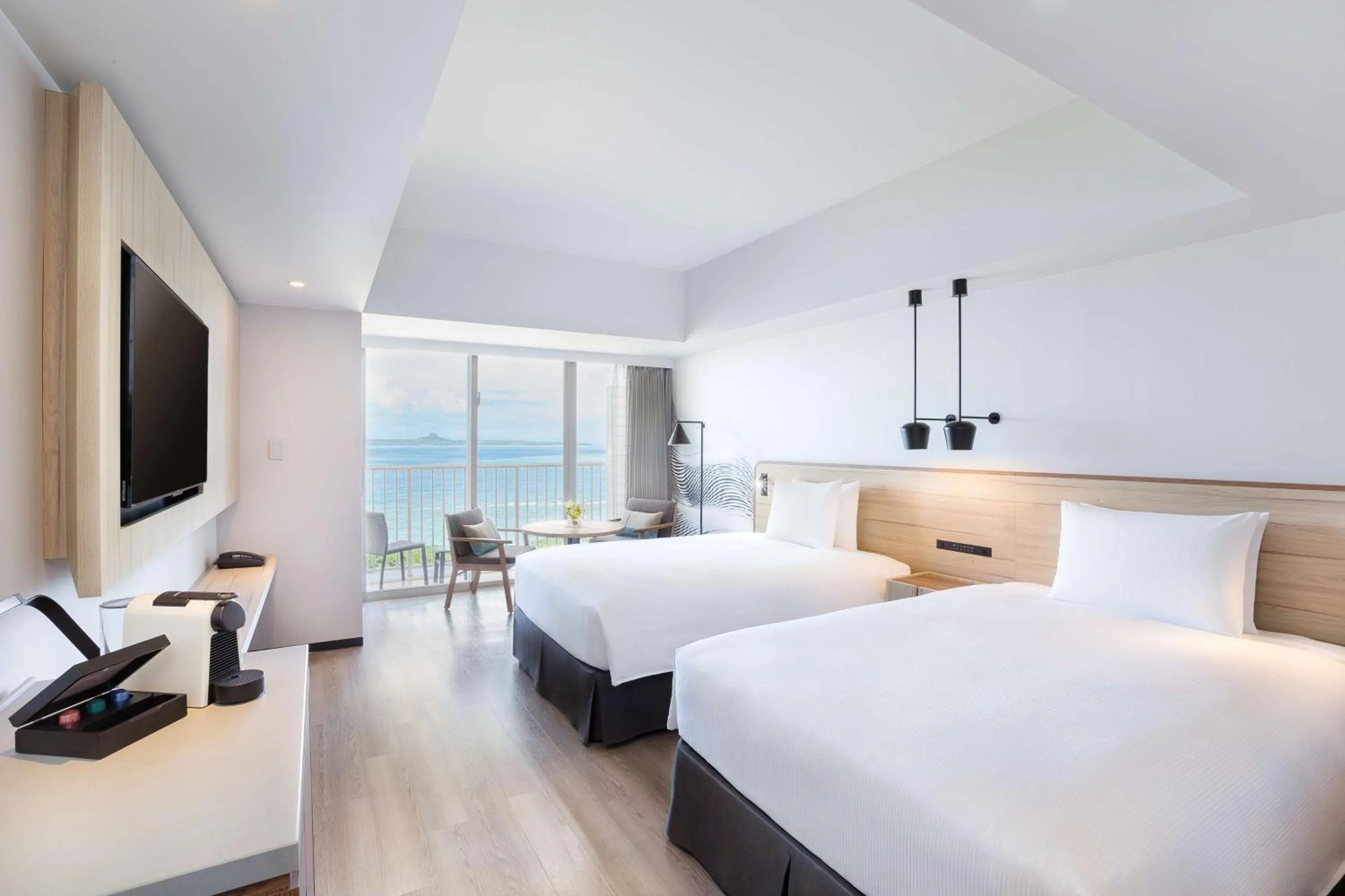 Bed in Hilton Okinawa Sesoko Resort