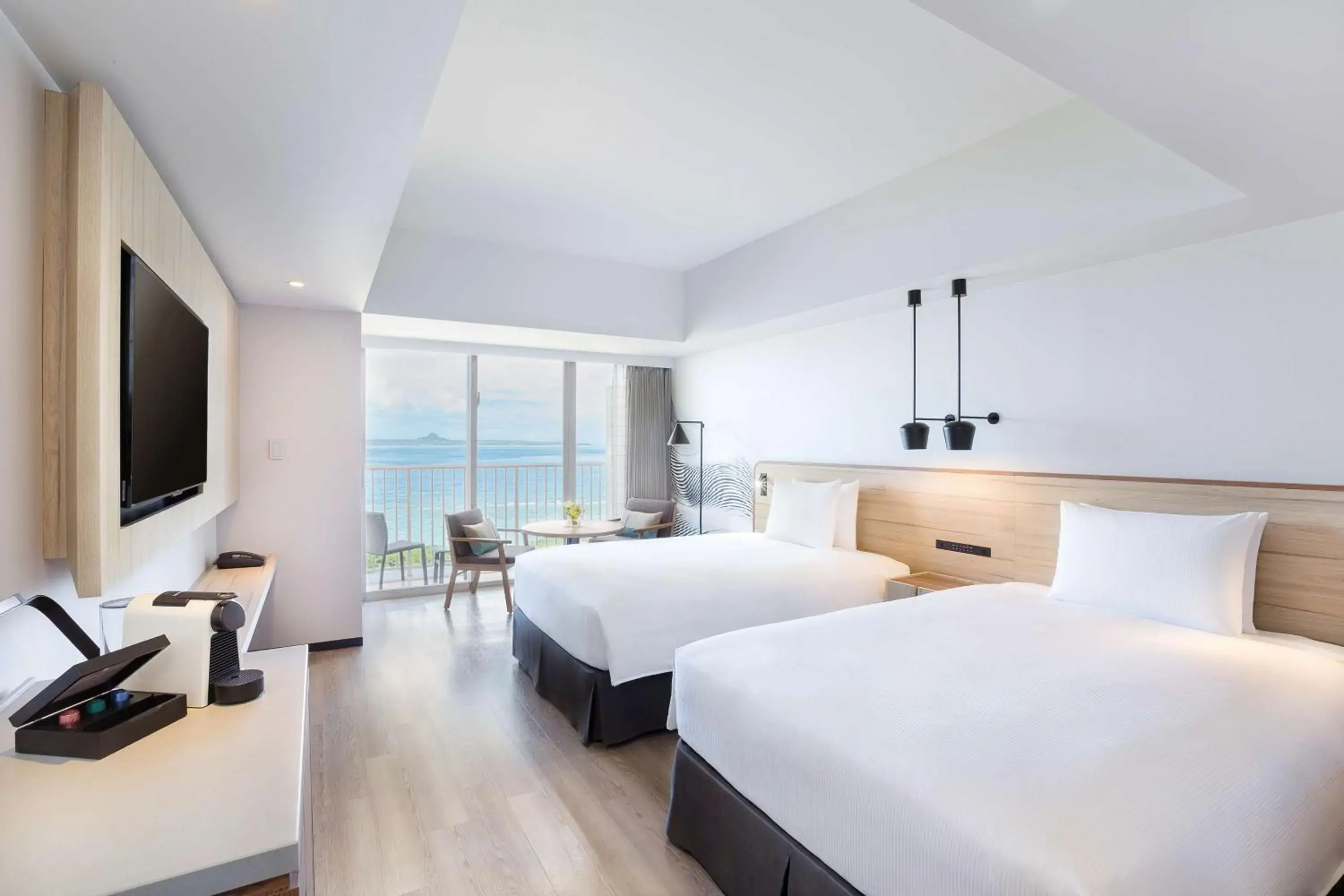 Bed in Hilton Okinawa Sesoko Resort Bed in Hilton Okinawa Sesoko Resort