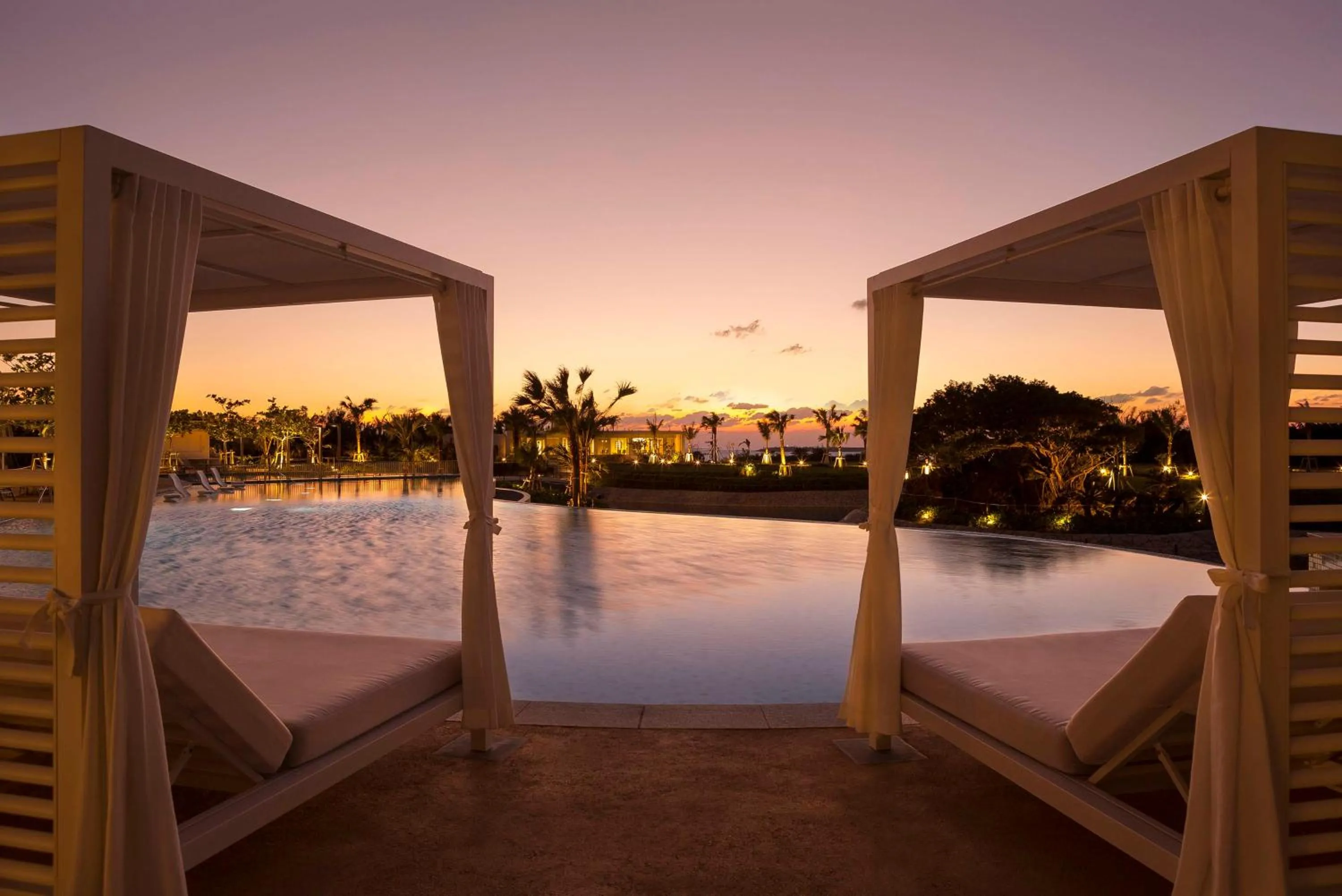Pool view in Hilton Okinawa Sesoko Resort