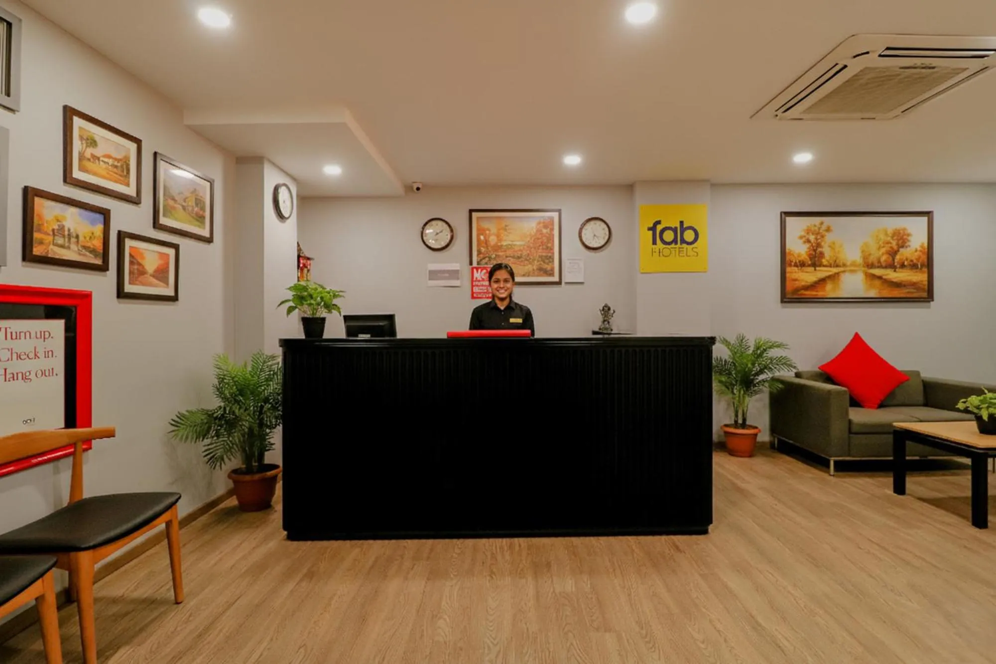 Lobby or reception in FabHotel Hargobind Enclave