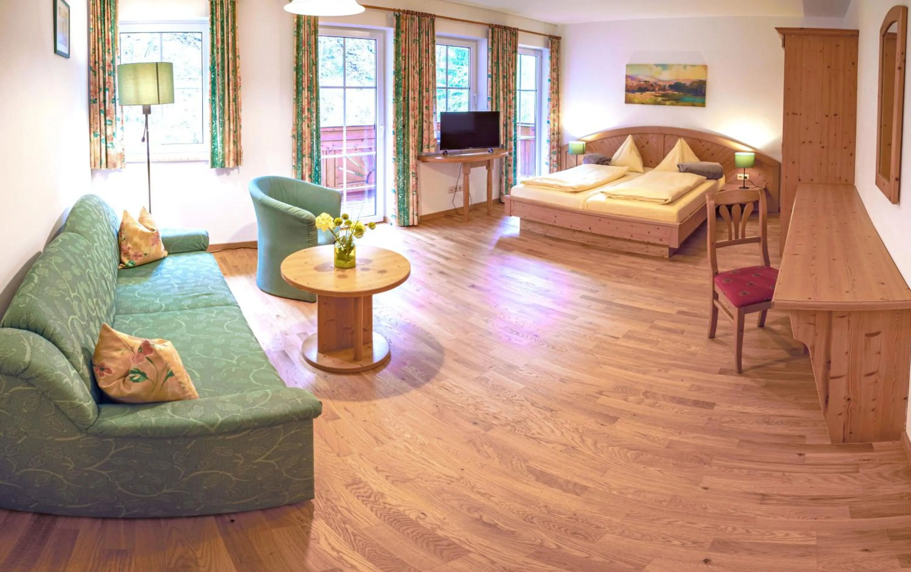 Bed in Aparthotel Alpenpark