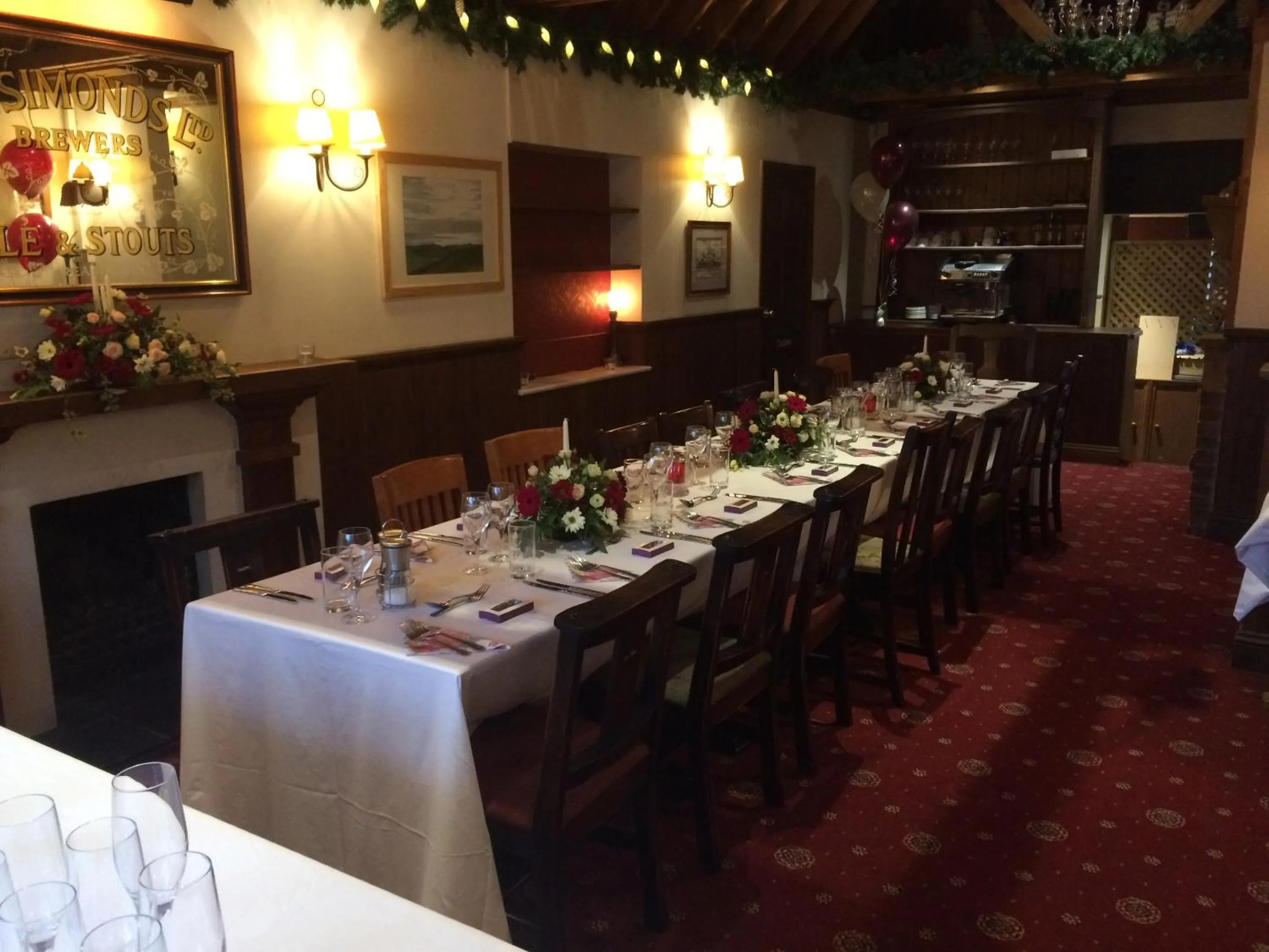 Dining area in The Wheatsheaf Inn