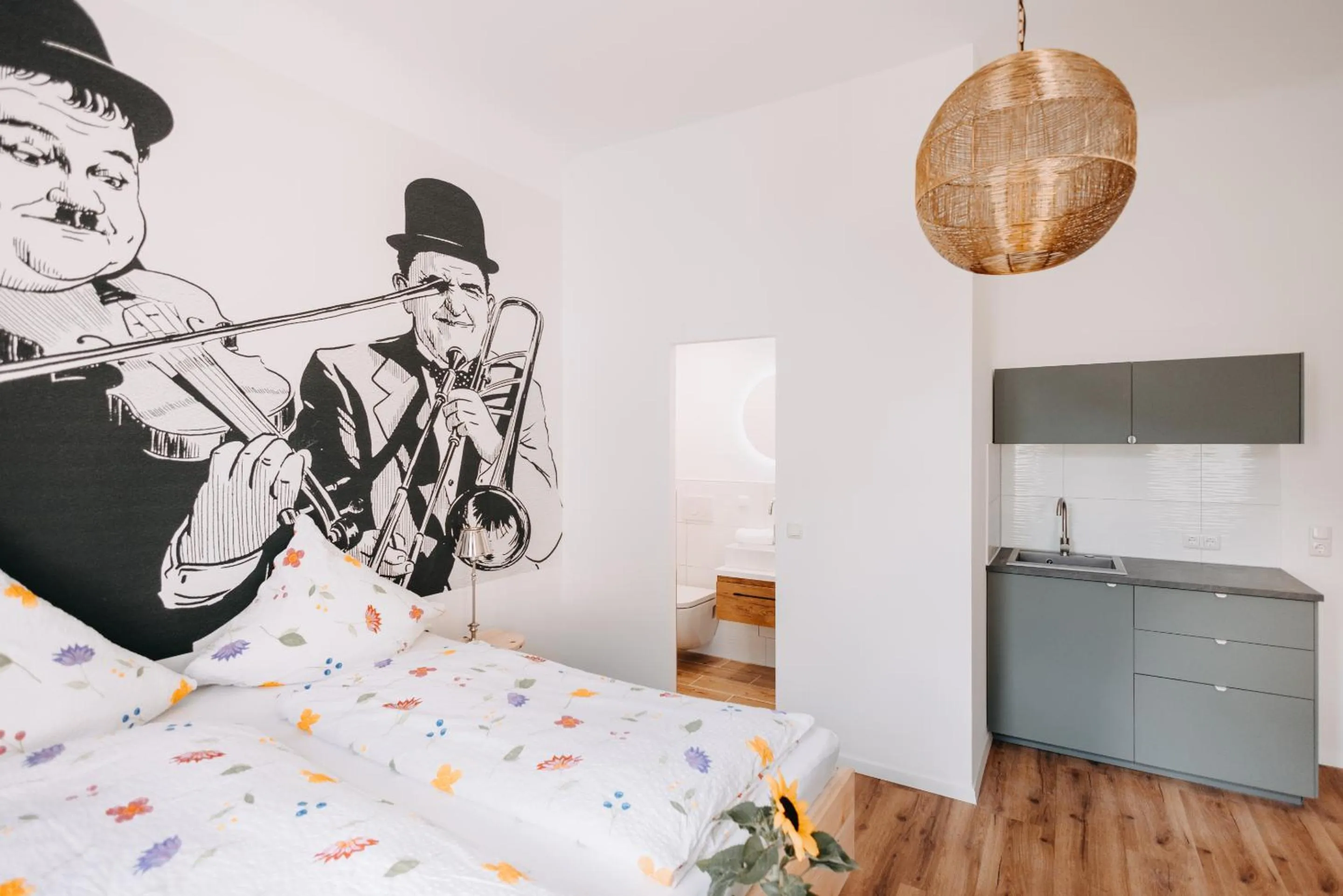 Bedroom, Bed in Aparthotel Arabella Bad Nauheim