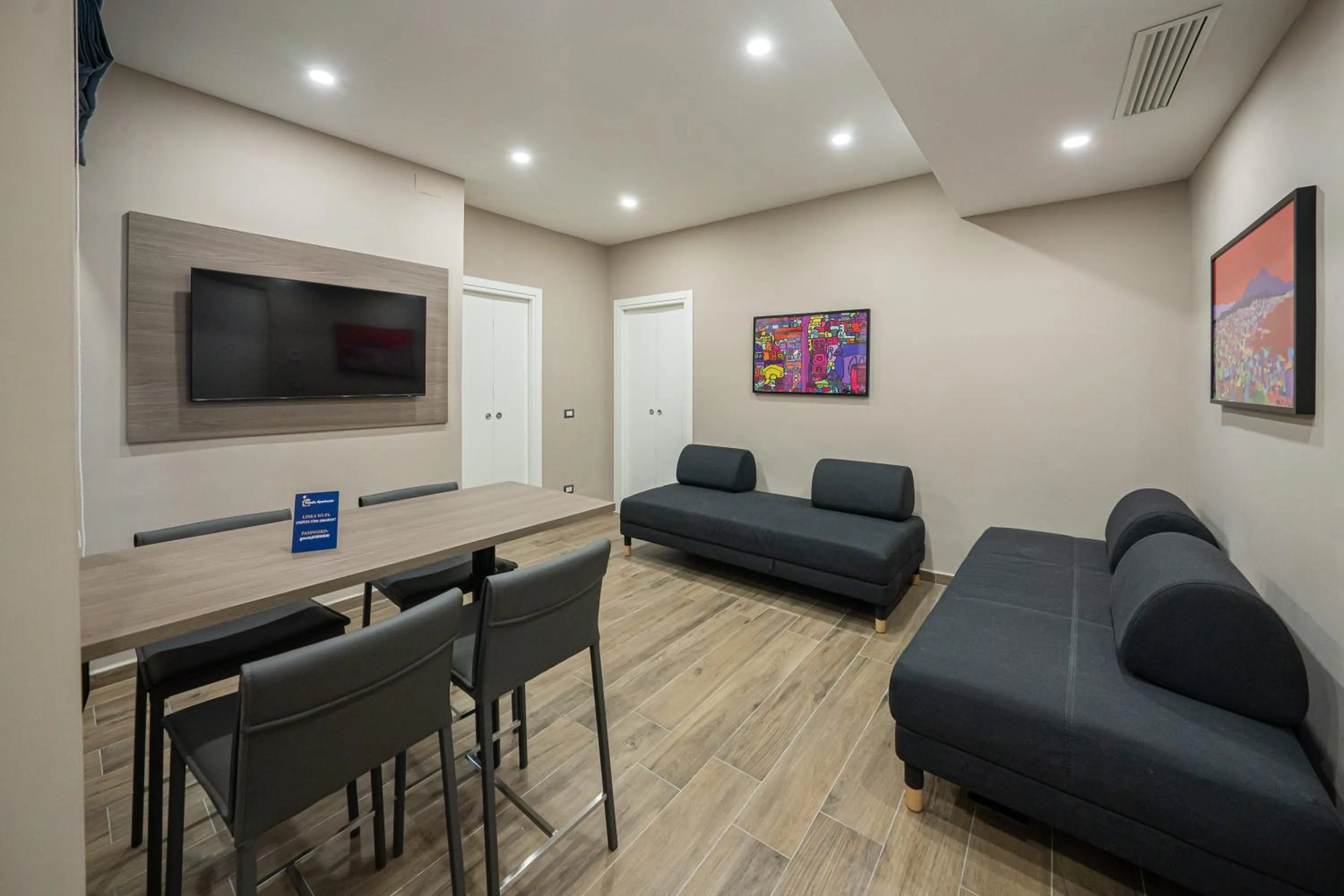 Seating area in Famalu apartments