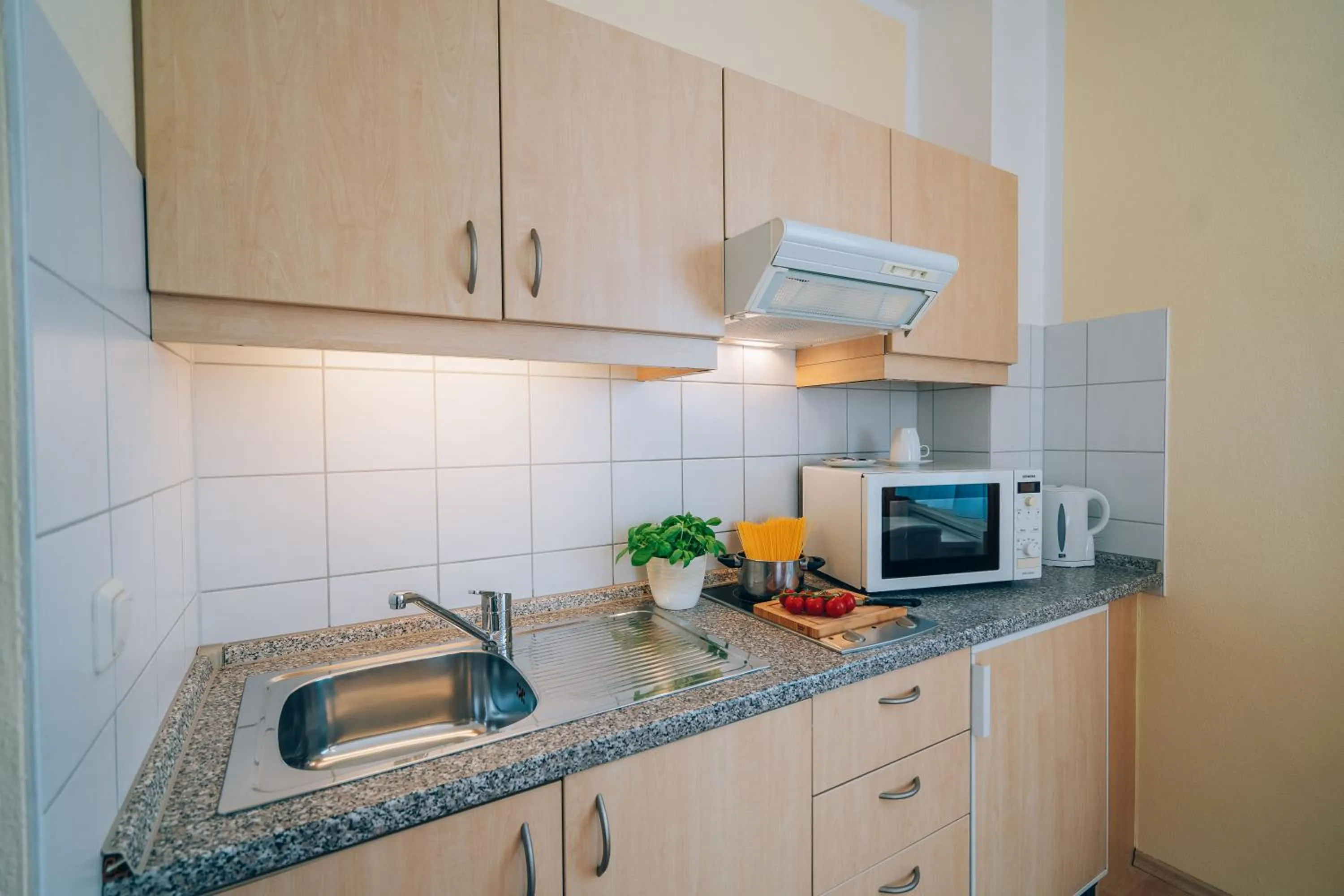 Kitchen or kitchenette in Hotel Abenstal