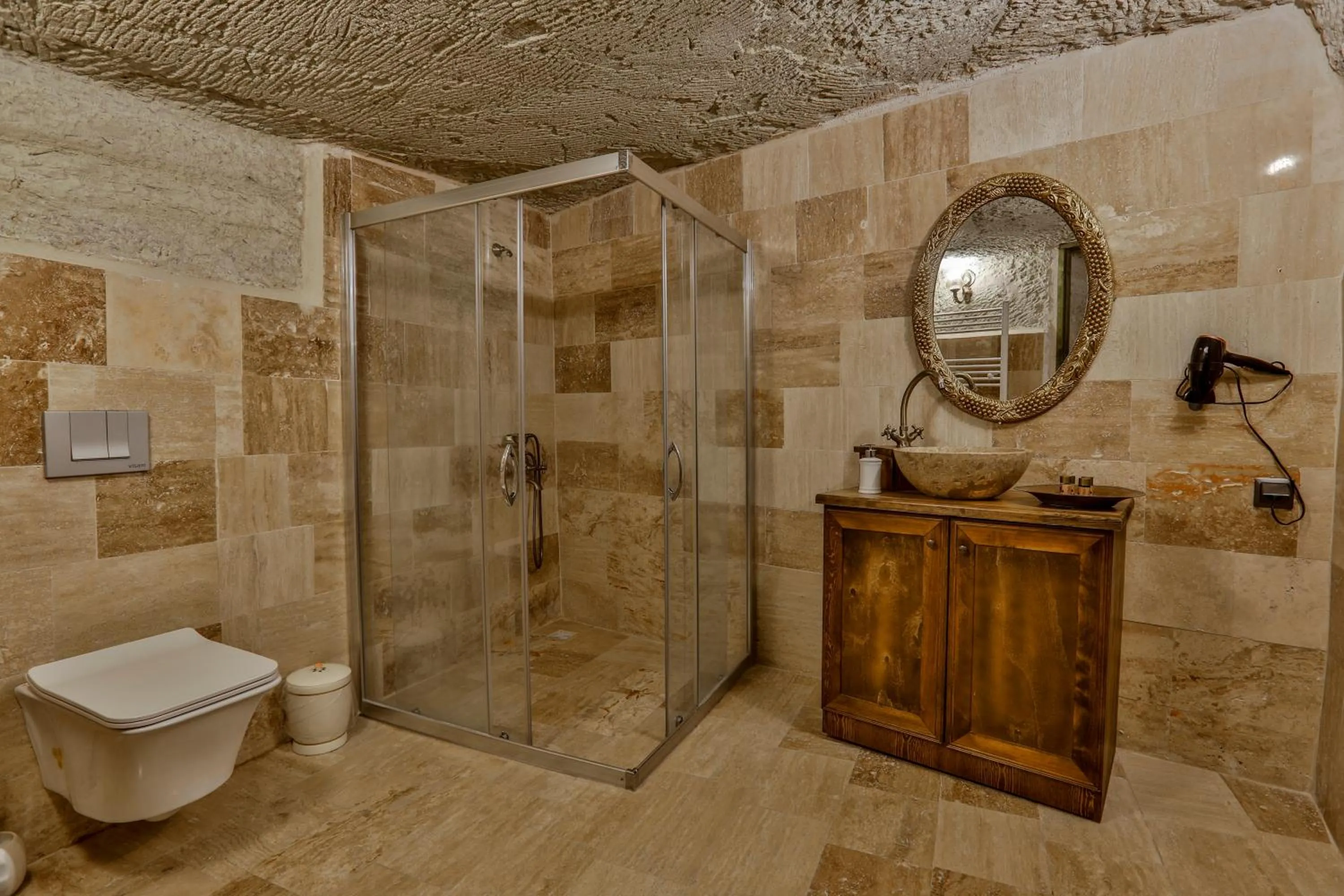 Shower in Casia Cave Suites