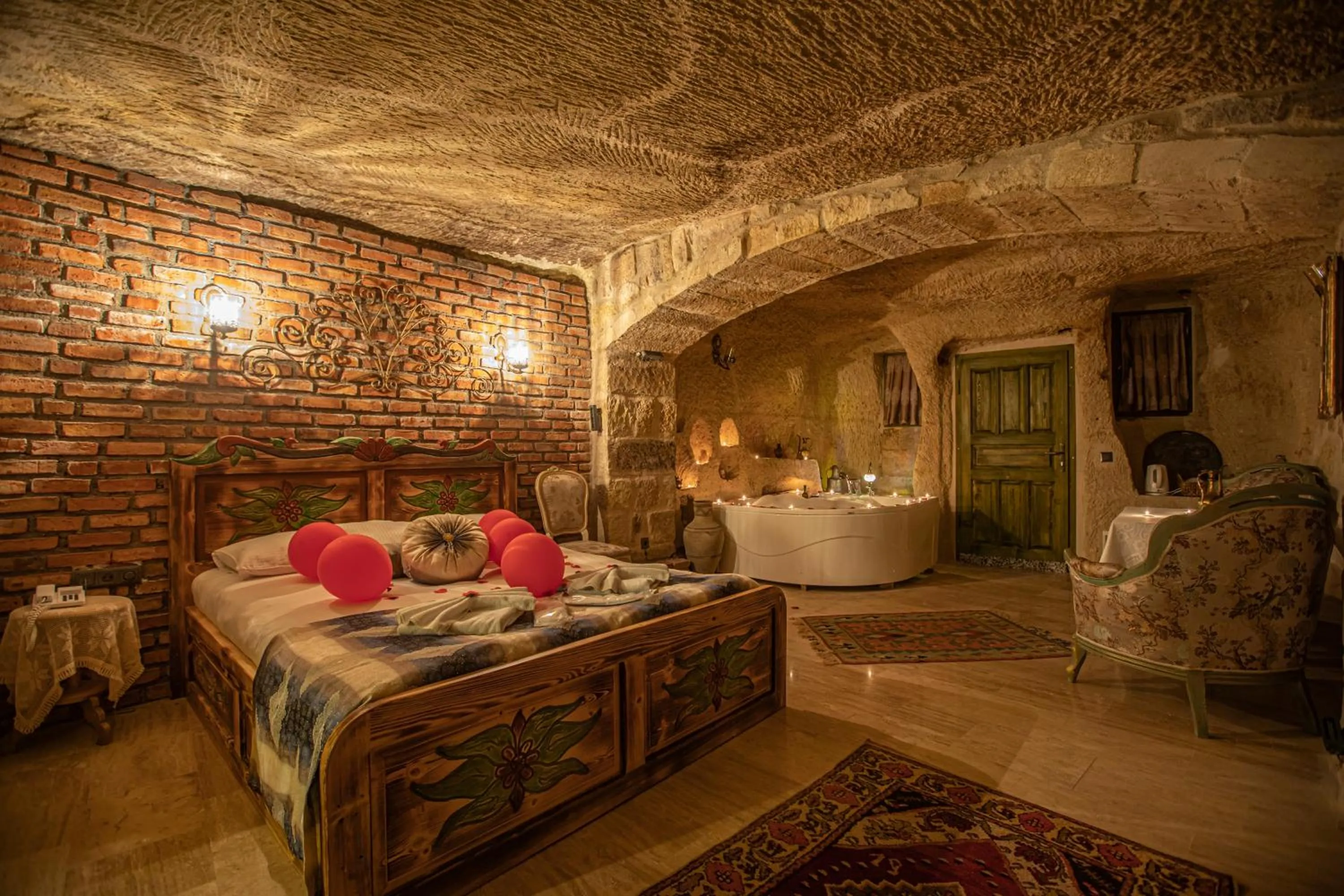 Bed in Casia Cave Suites