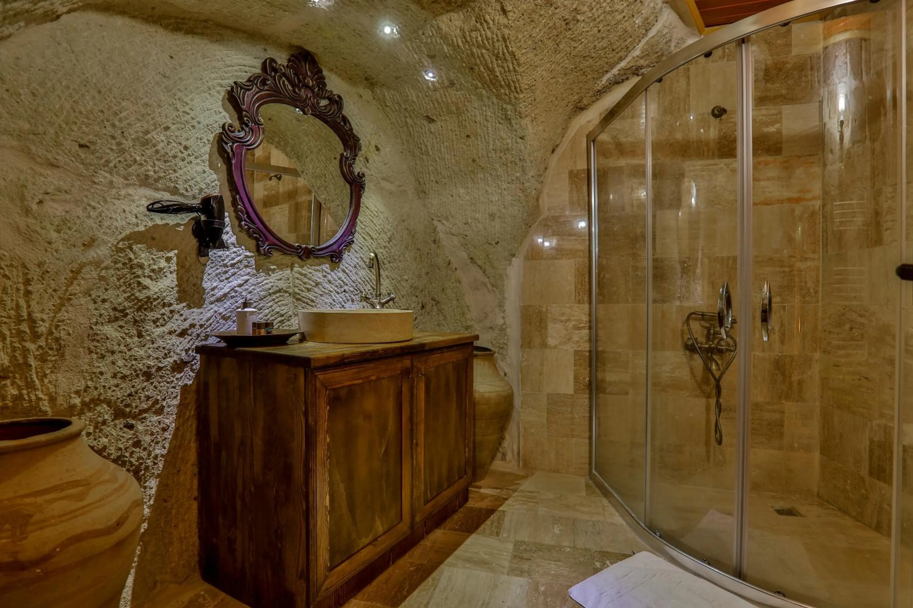 Shower in Casia Cave Suites
