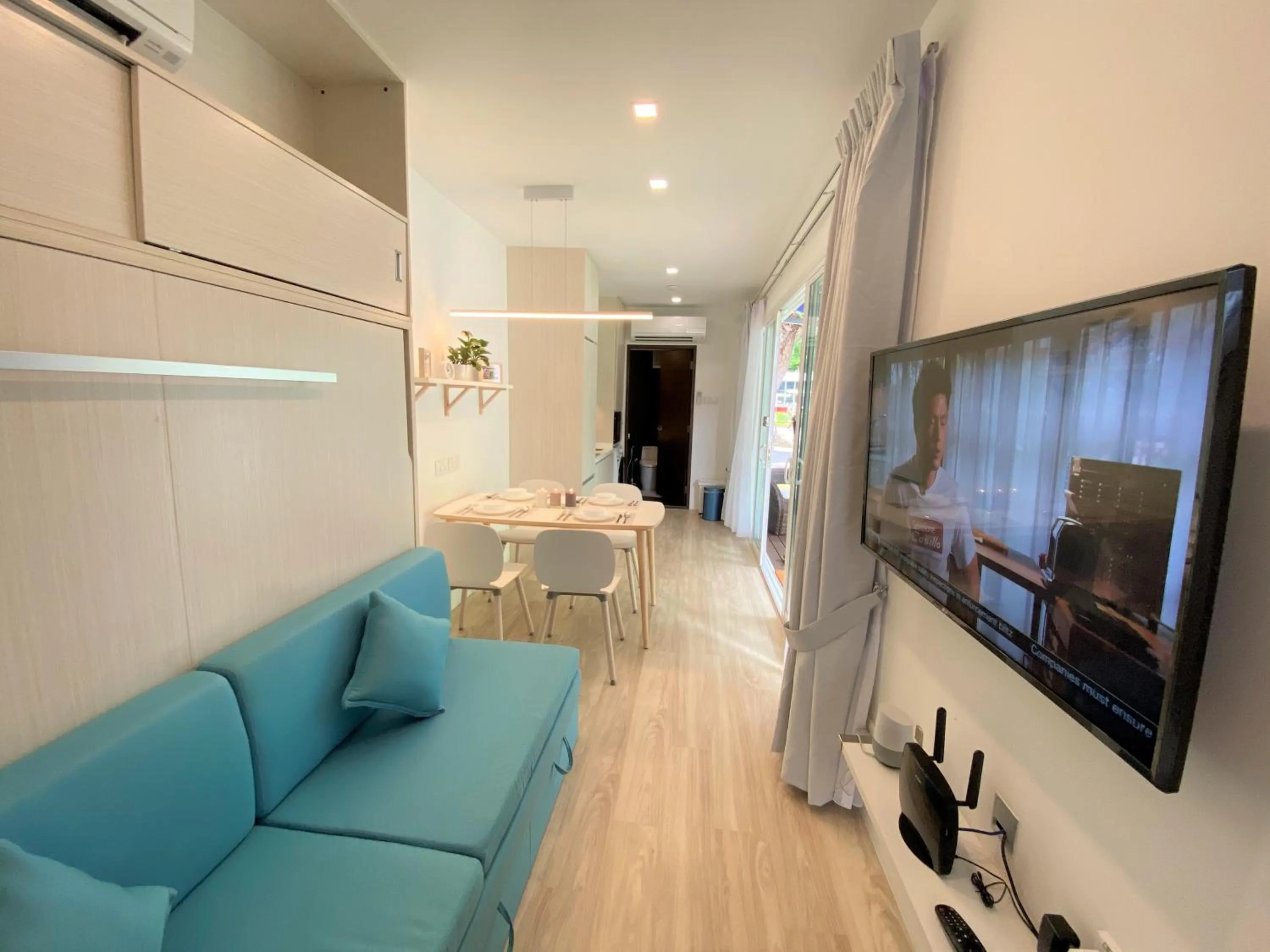 Communal lounge/ TV room in Shipping Container Hotel at Haw Par Villa GoogleMap Address 27 Zehnder Road Taxi and cars can only enter via Zehnder Road