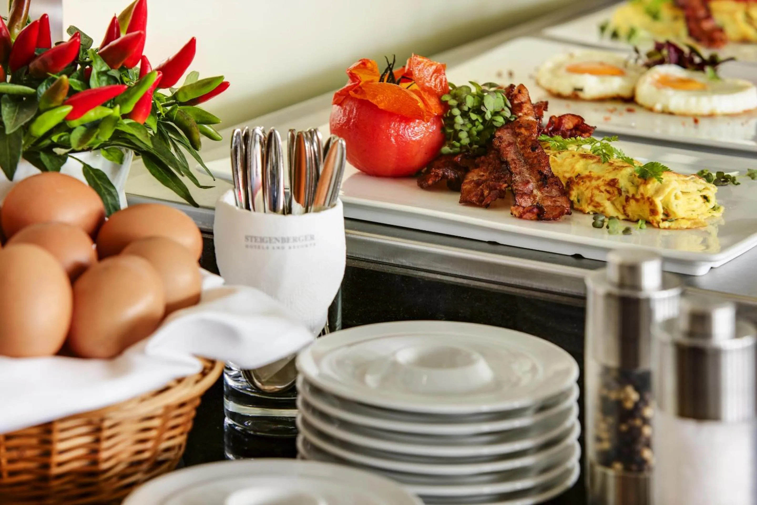 Buffet breakfast in Steigenberger Hotel Conti Hansa Kiel