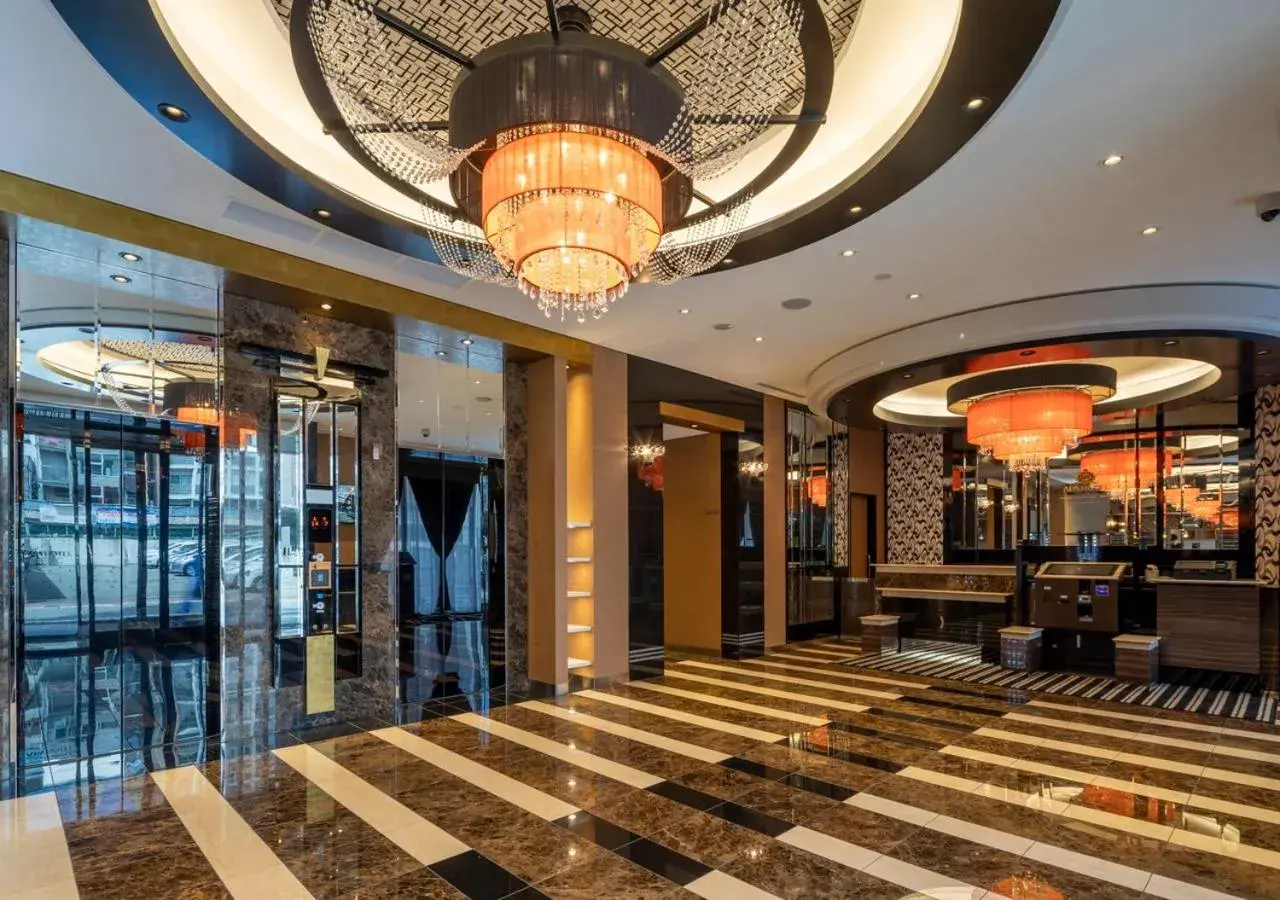 Lobby or reception in APA Hotel Fukuoka Tenjin Nishi Lobby or reception in APA Hotel Fukuoka Tenjin Nishi