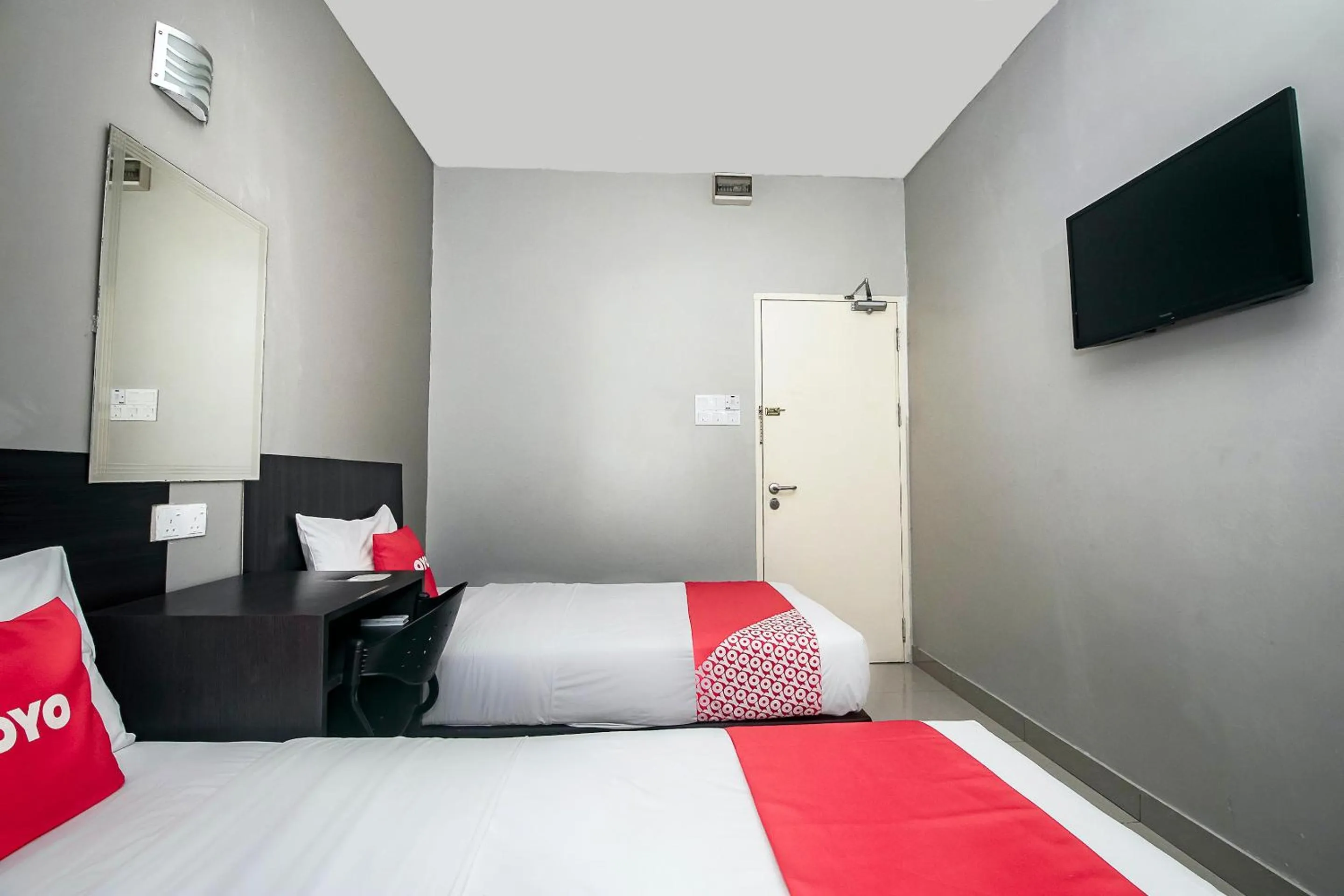 Bedroom, Bed in Hotel O Nice Stay Three Six Five Services