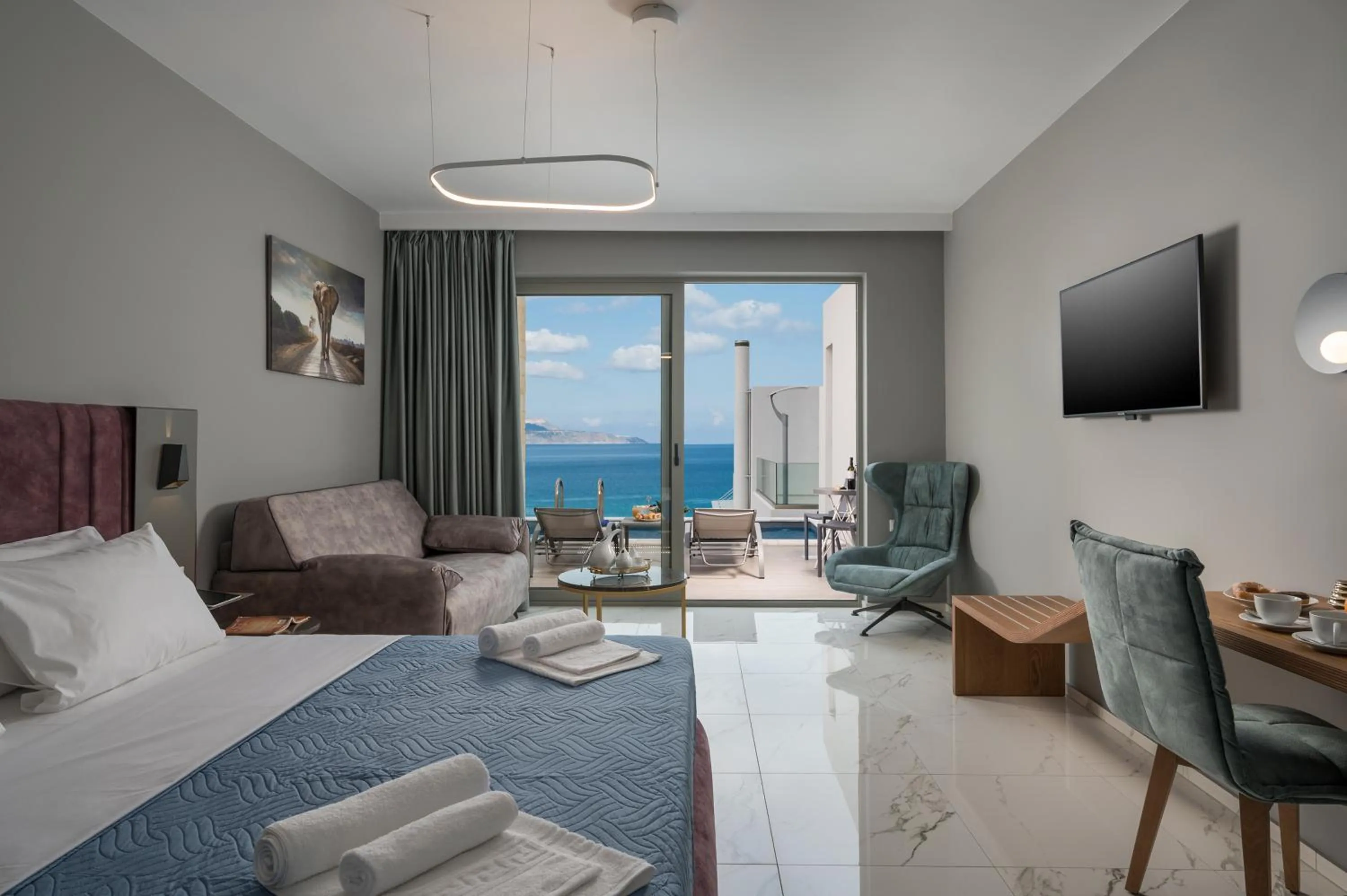 Sea view, Bed in Blue Elephant Boutique Hotel & Spa - Adults Only