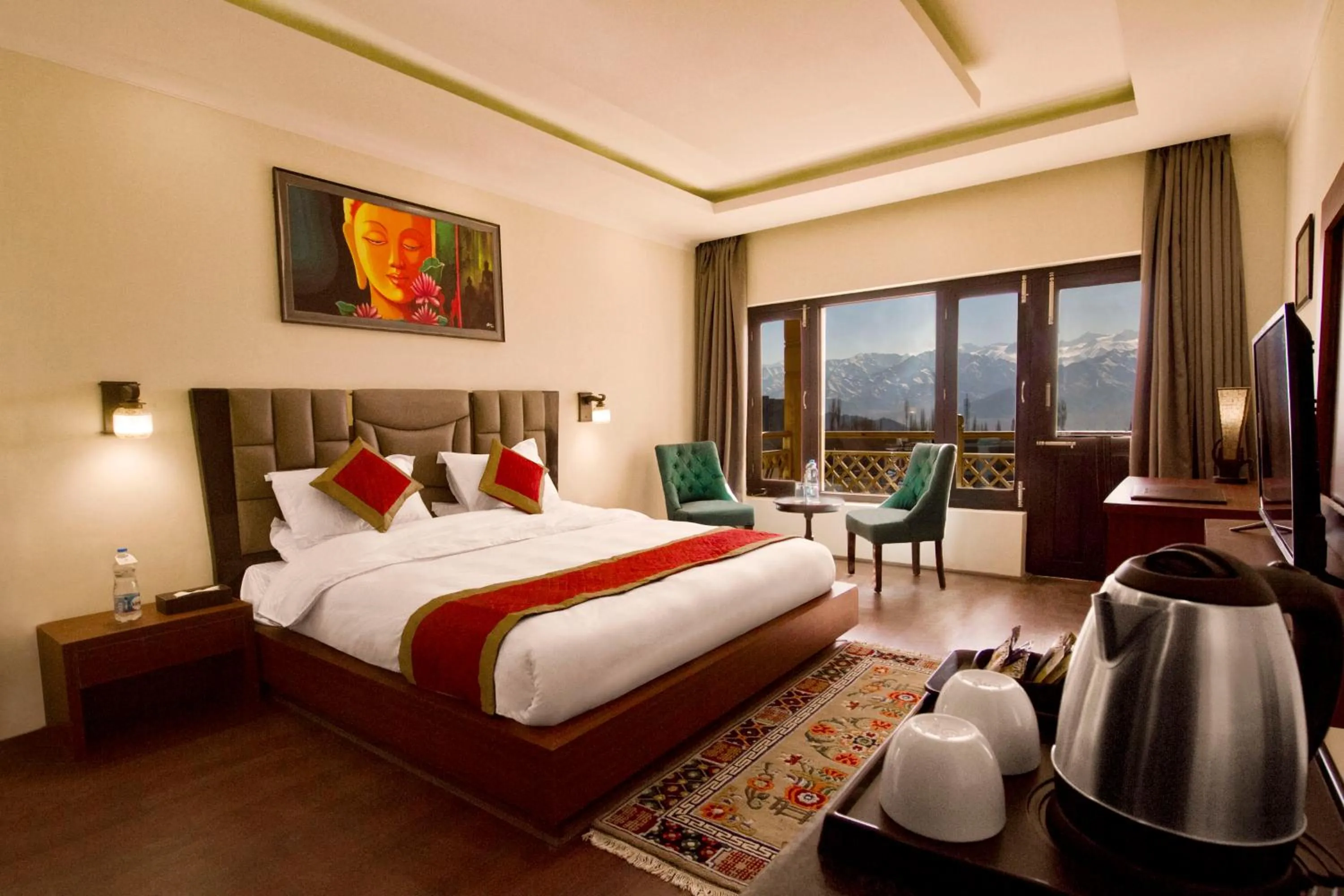 Bed in Hotel Paradise Ladakh