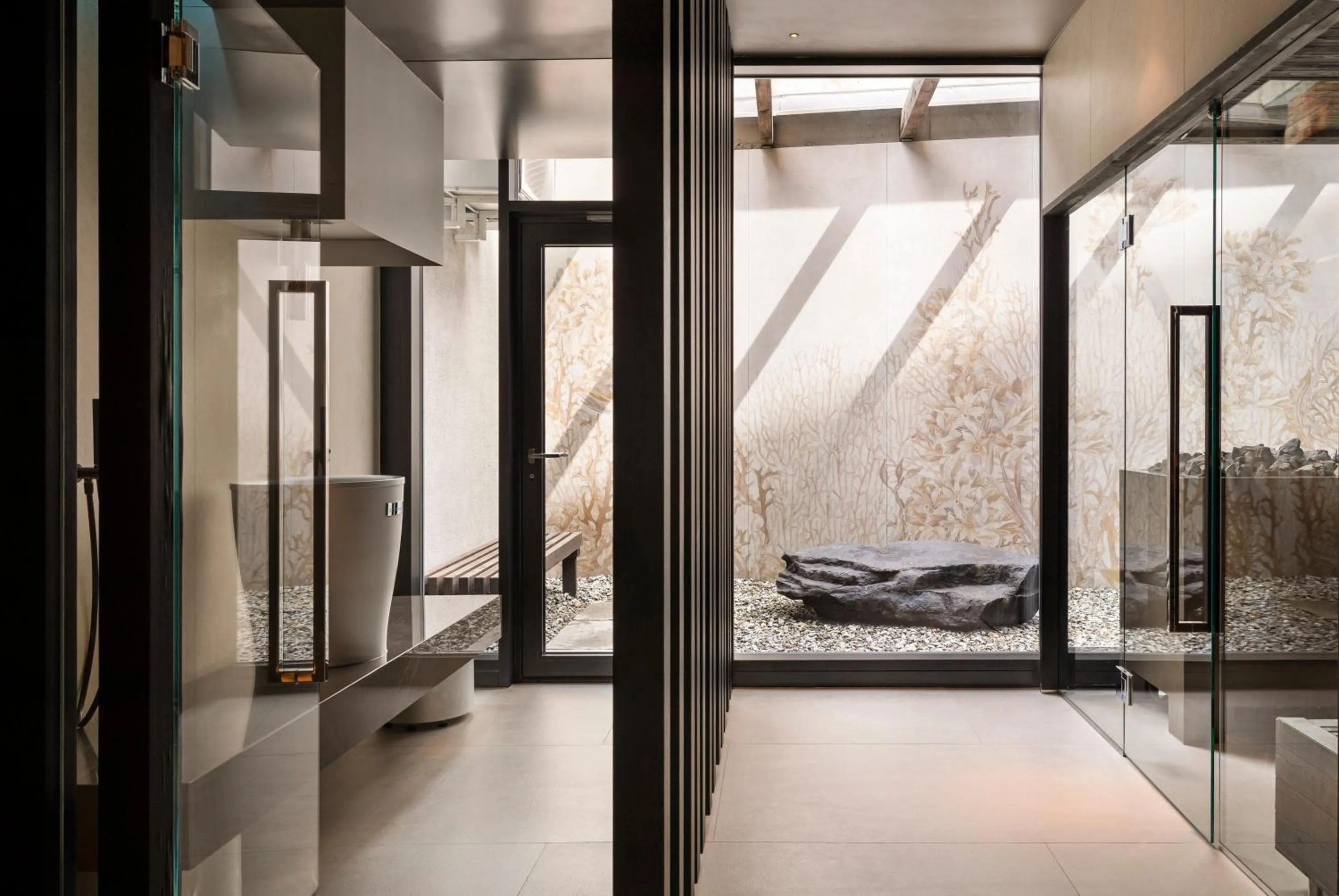 Sauna, Bed in SCHLOSS Zermatt - CBD & Adaptogenic Spa and Sport Hotel