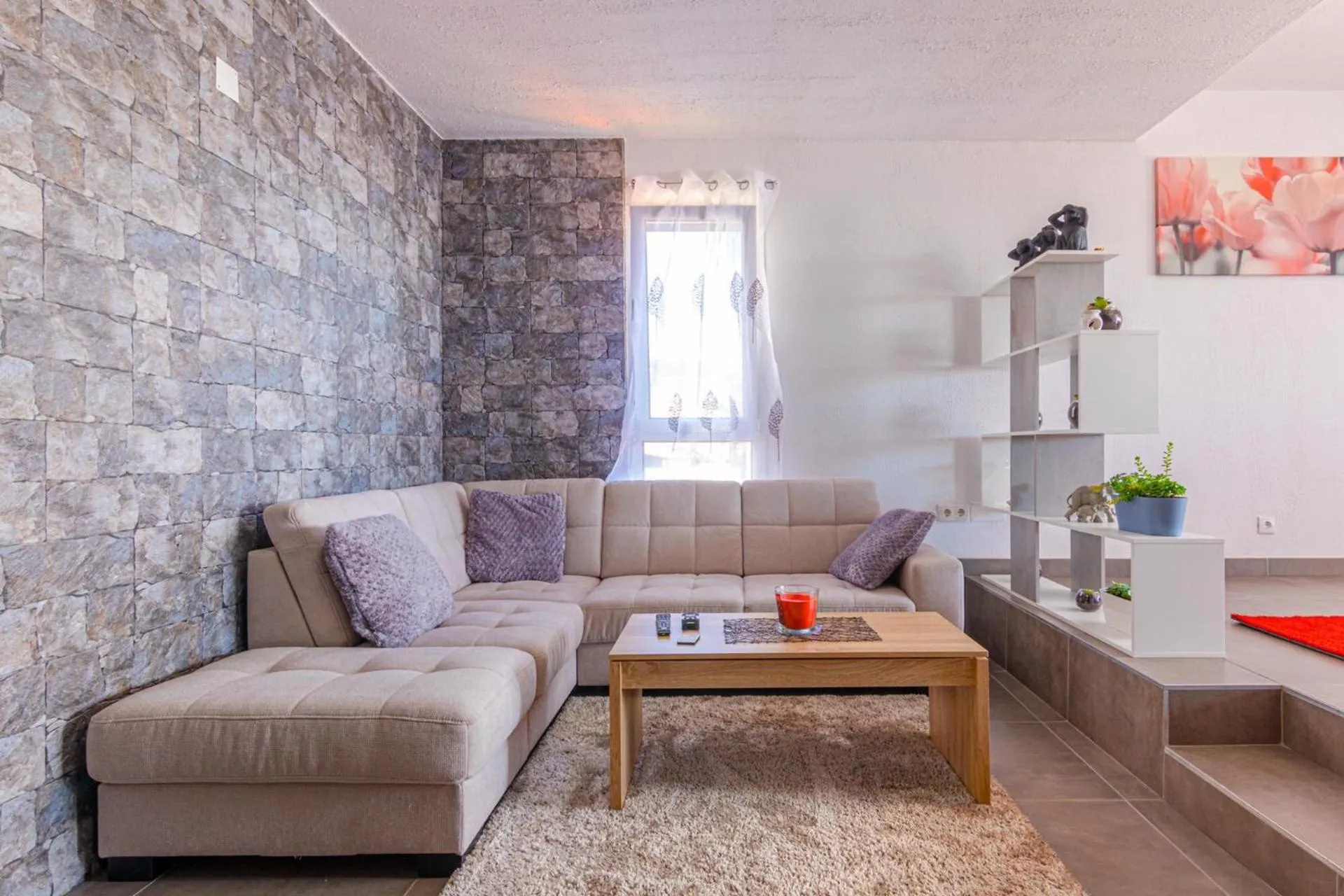Seating area in Flowers Island house 2