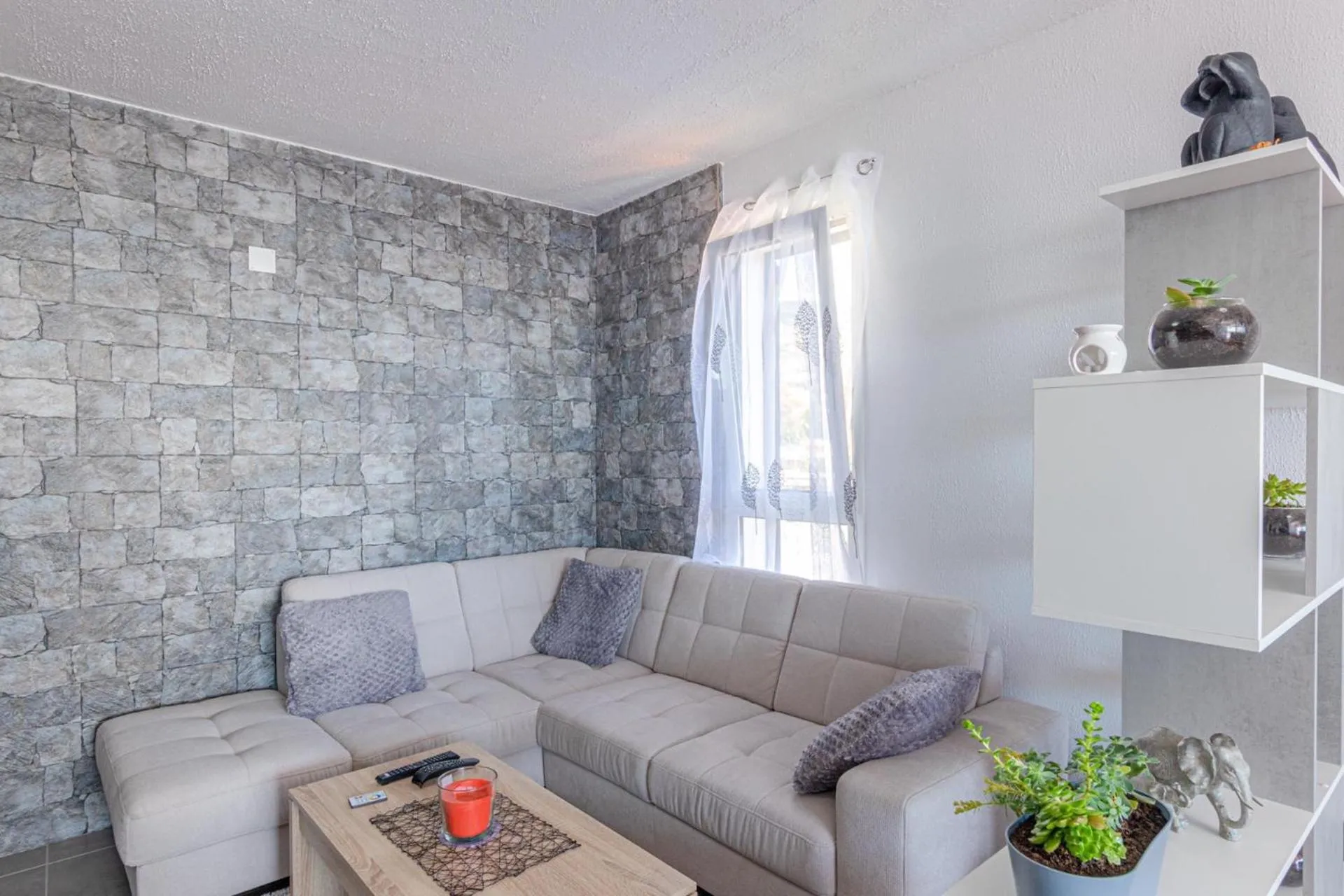 Seating area in Flowers Island house 2