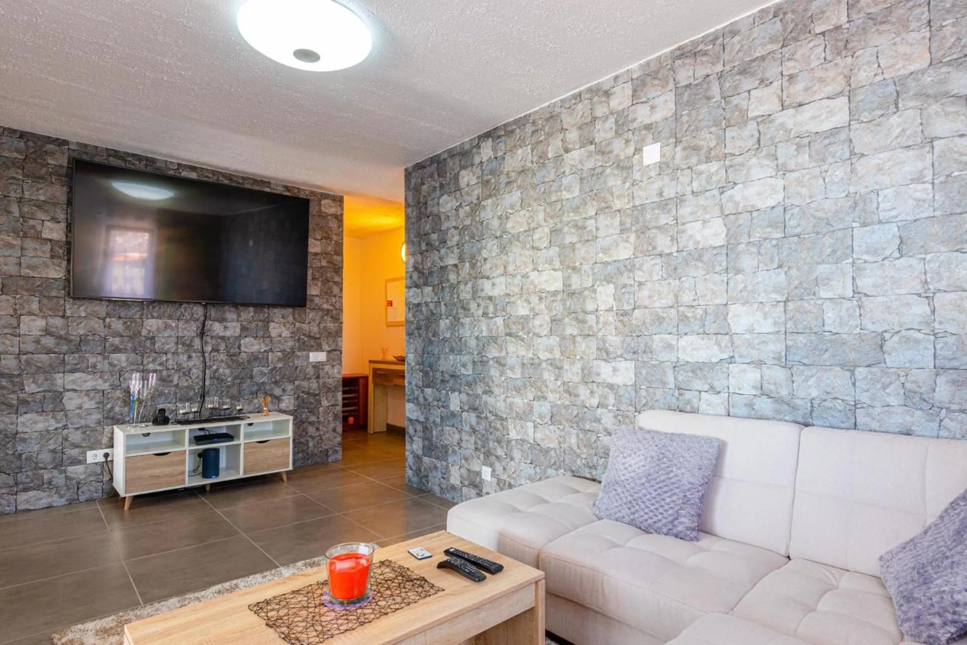 Seating area in Flowers Island house 2