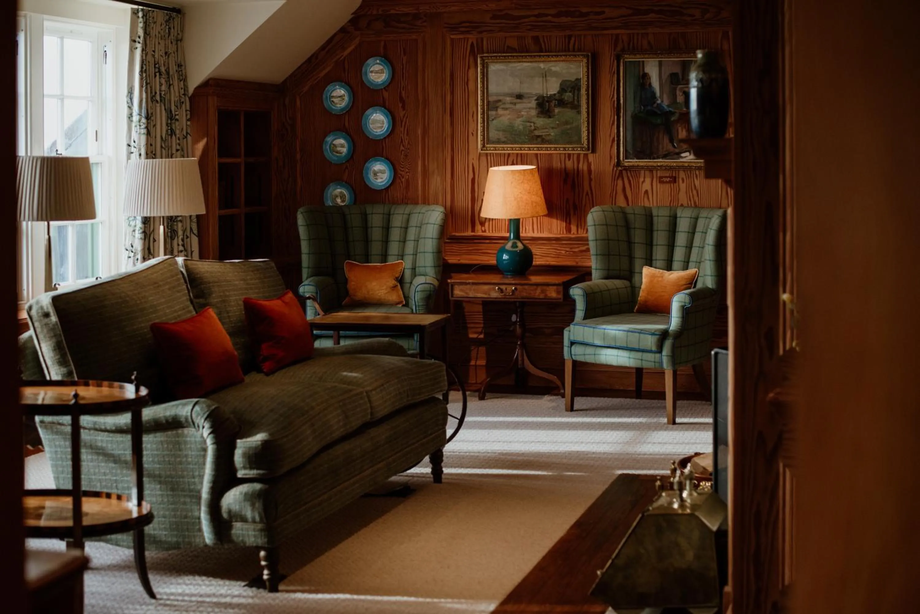 Living room in Links House at Royal Dornoch