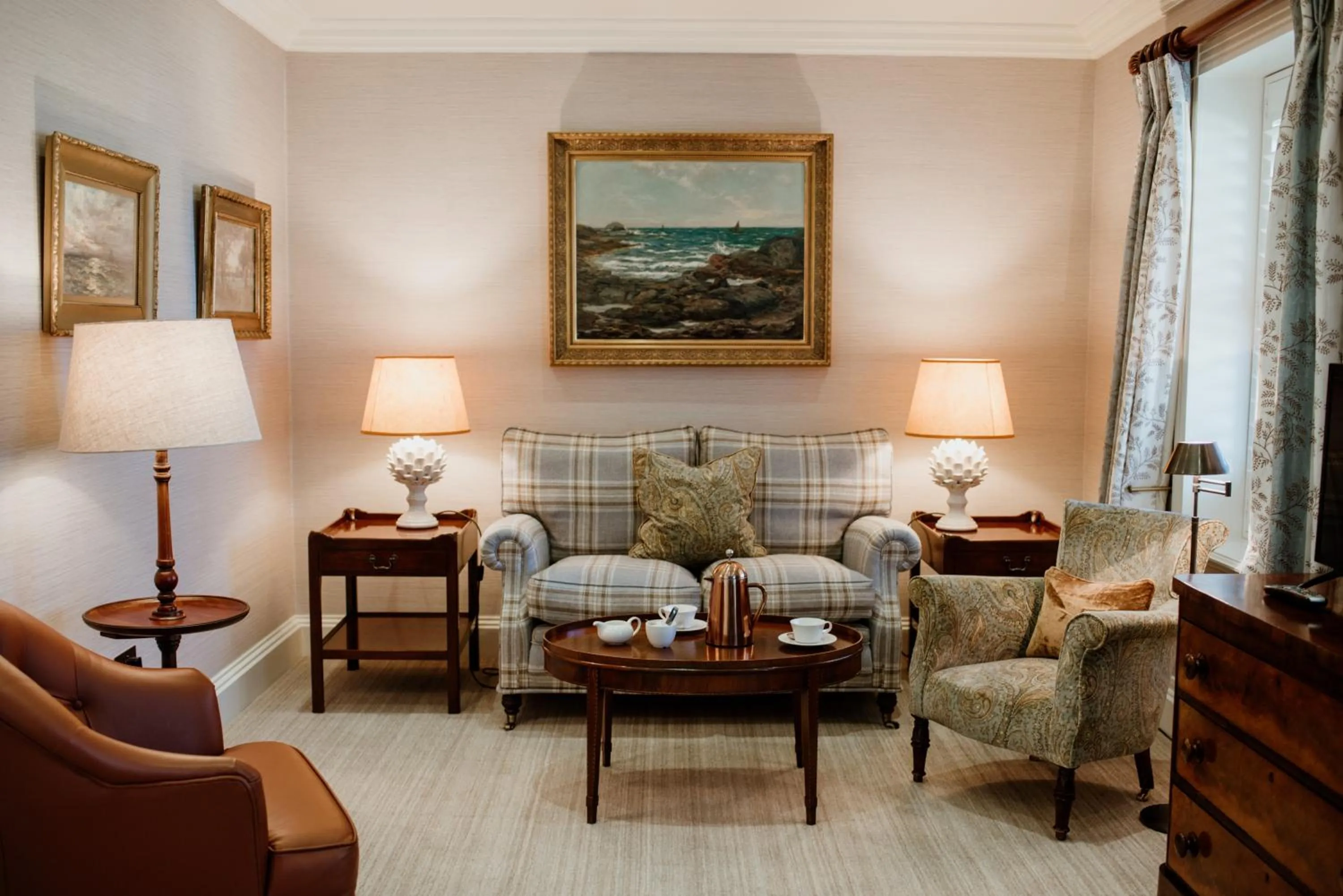 Living room in Links House at Royal Dornoch