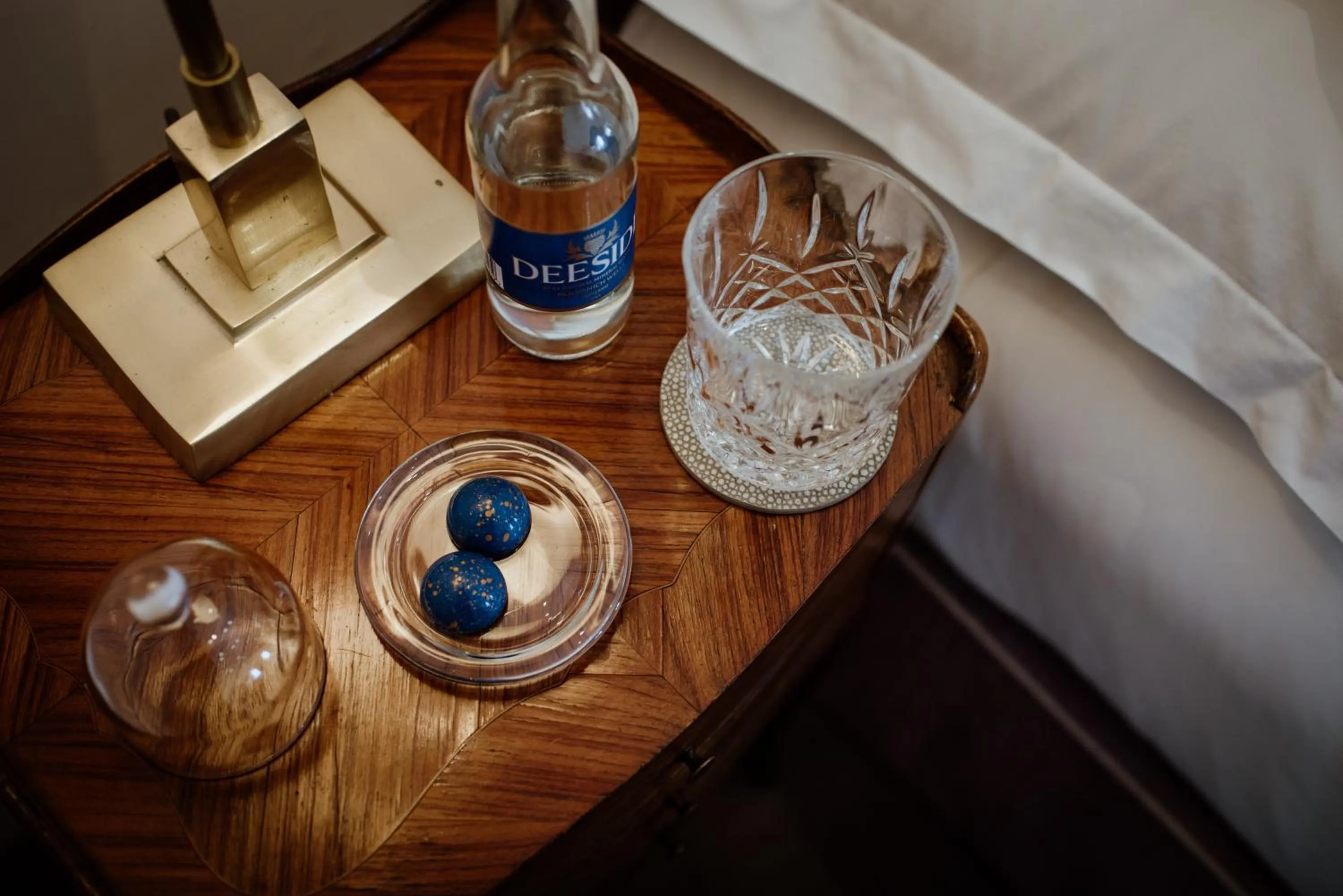 Decorative detail, Bed in Links House at Royal Dornoch
