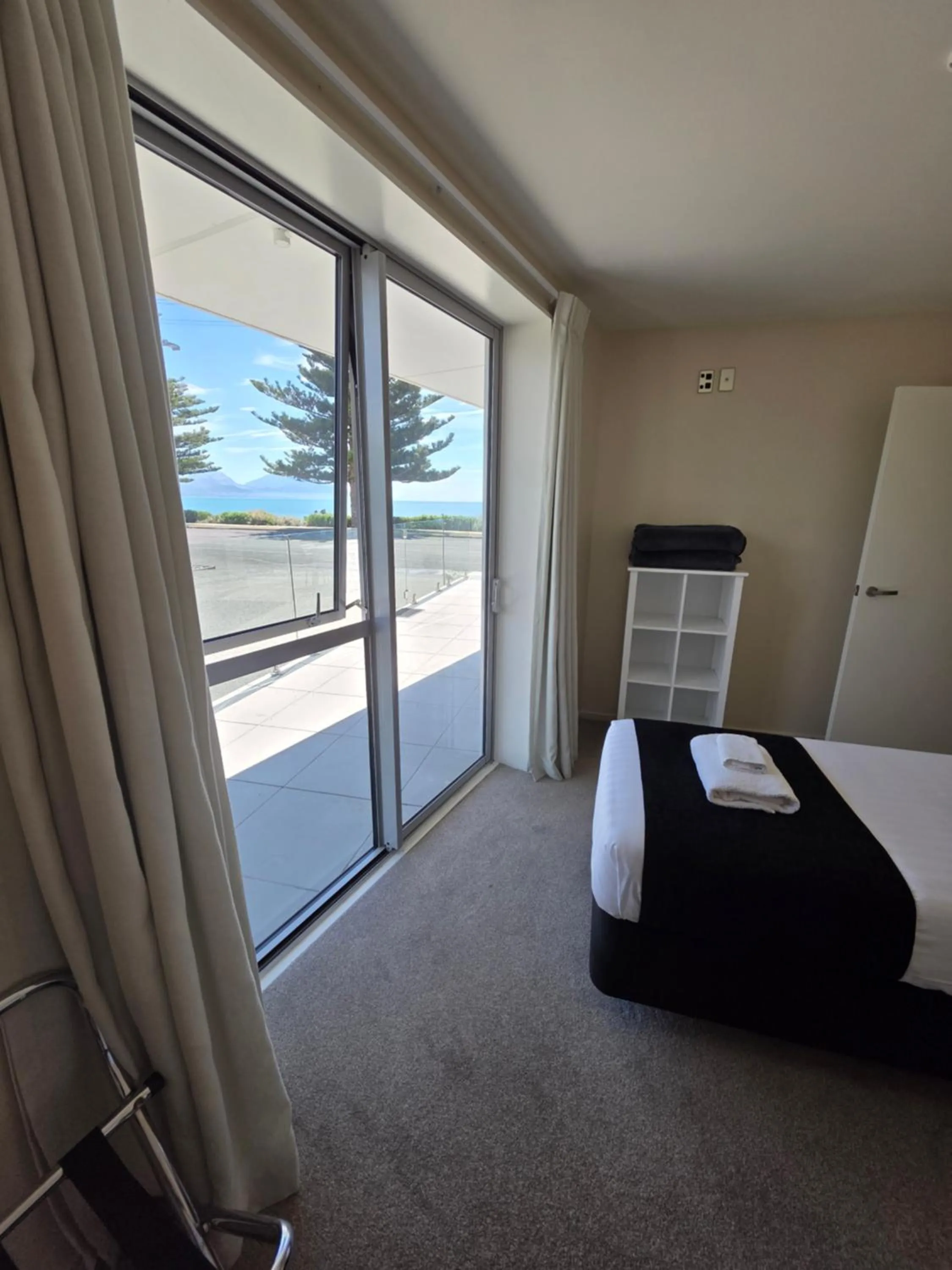 View (from property/room), Bed in Kaikoura Waterfront Apartments