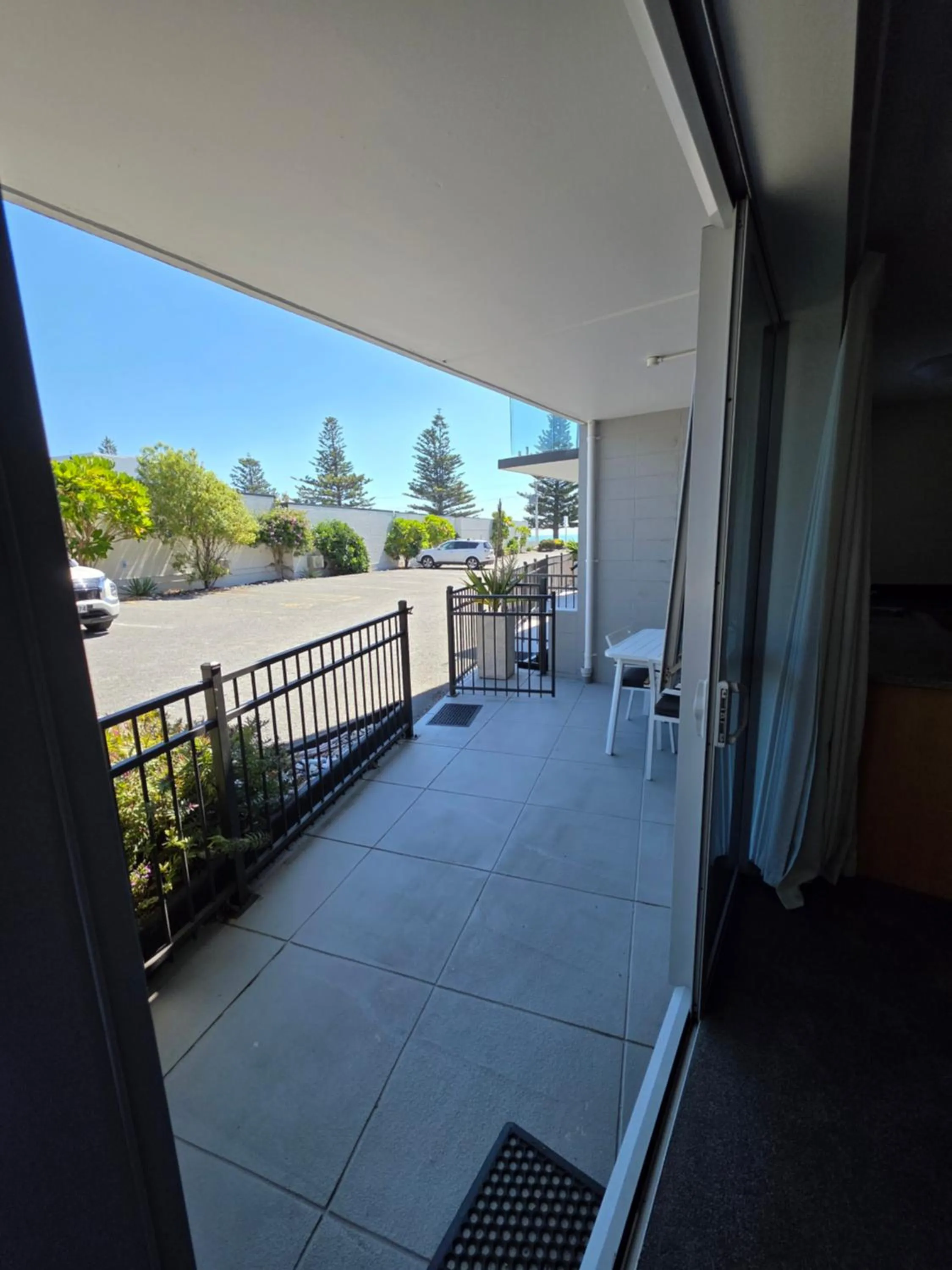 Patio in Kaikoura Waterfront Apartments