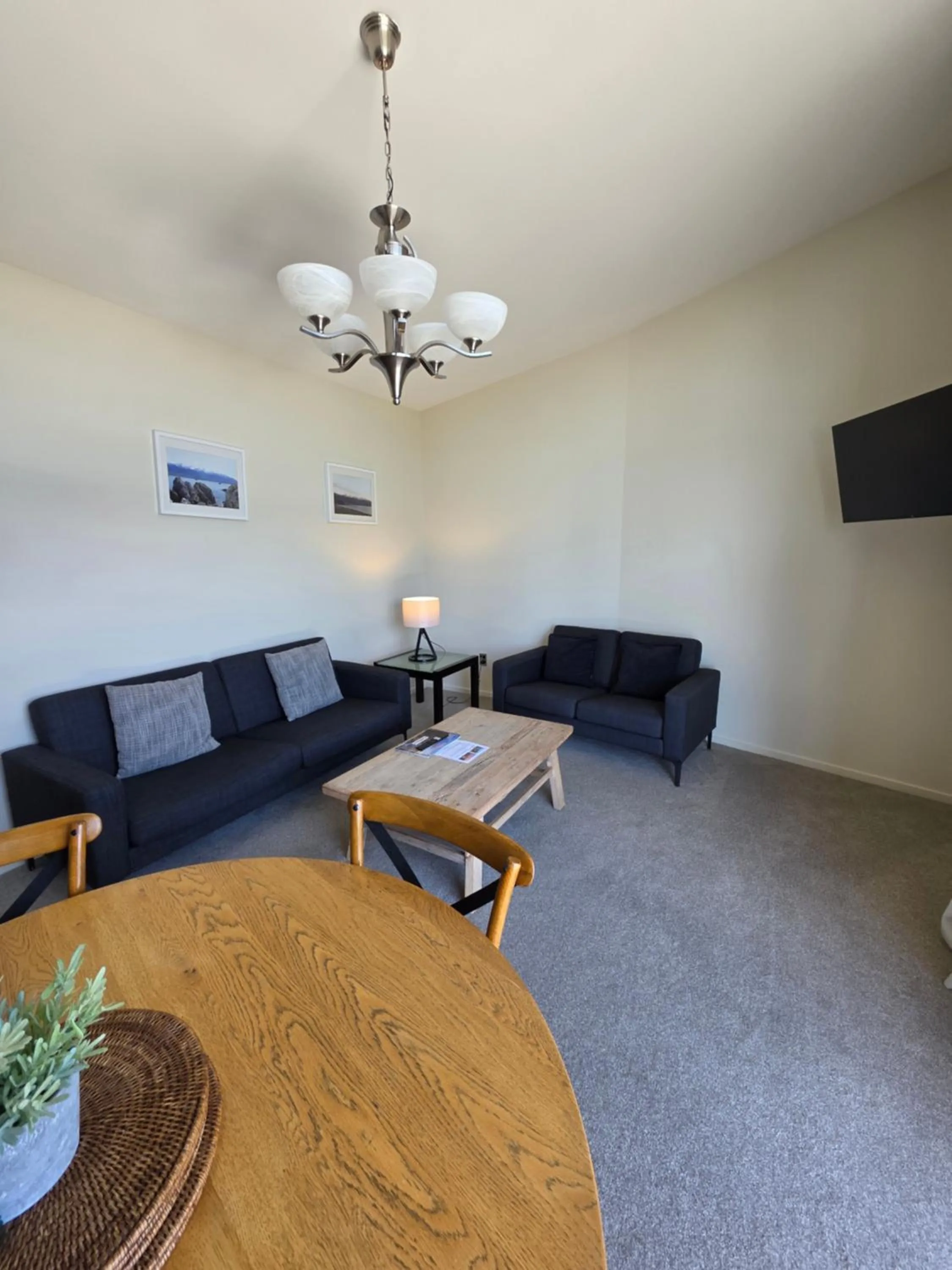 Living room in Kaikoura Waterfront Apartments