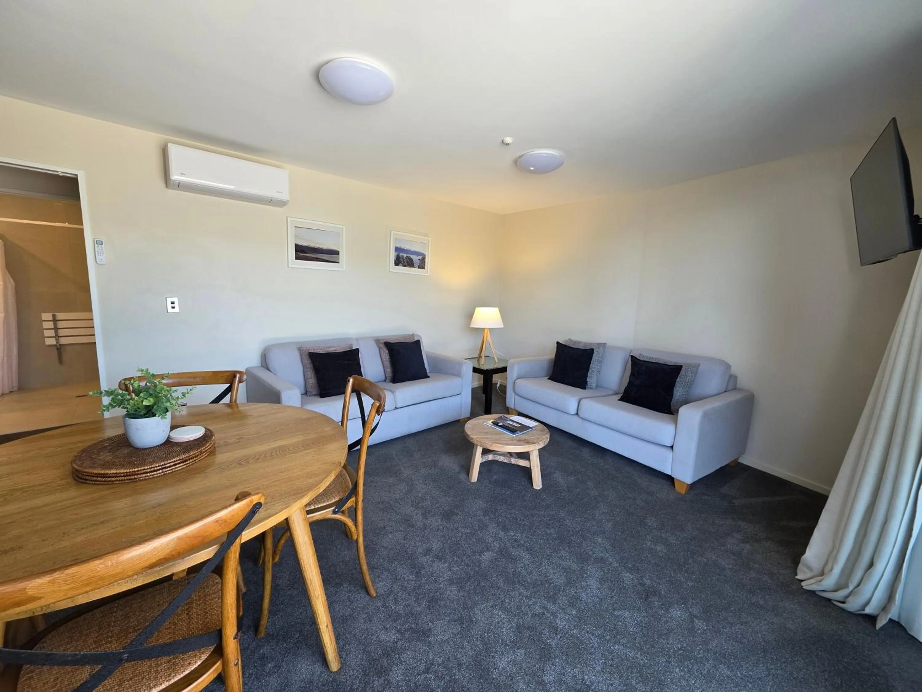 Living room in Kaikoura Waterfront Apartments